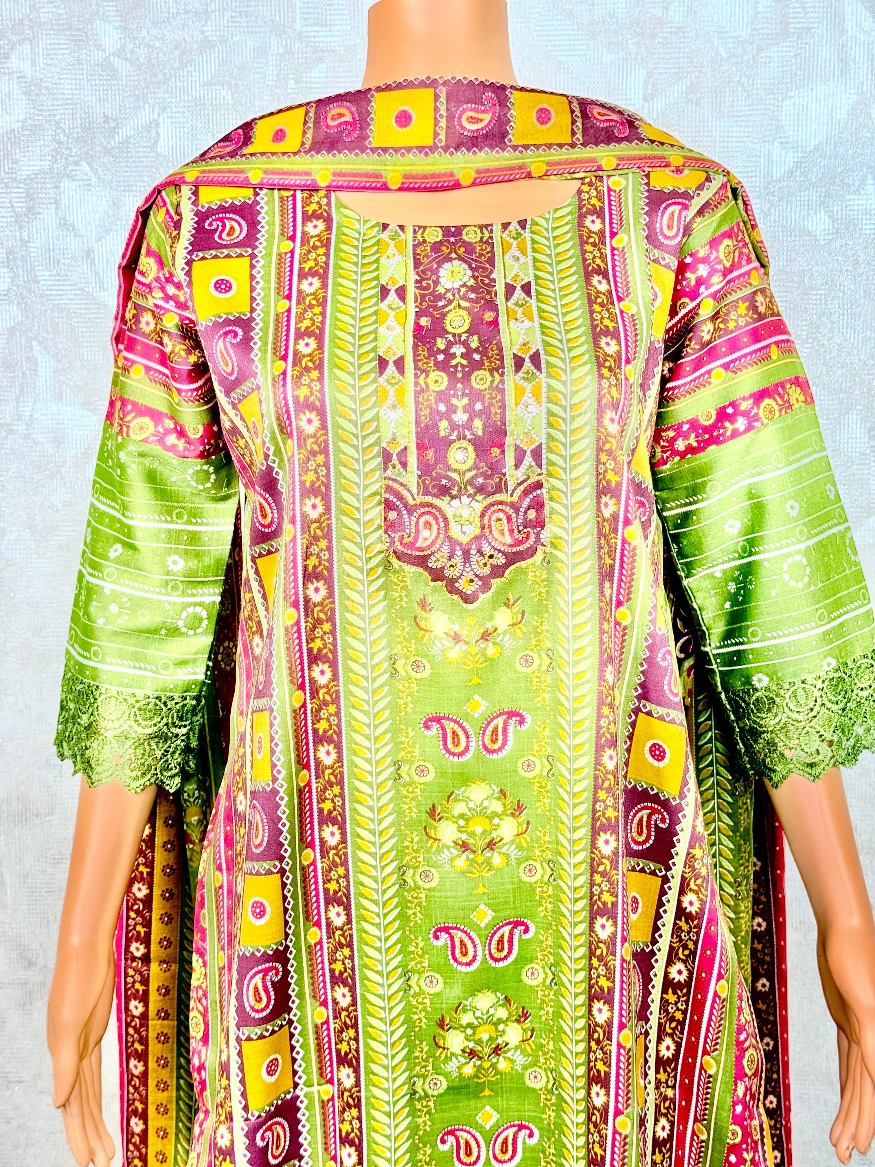 Floral Green Cotton Suit RAADVI