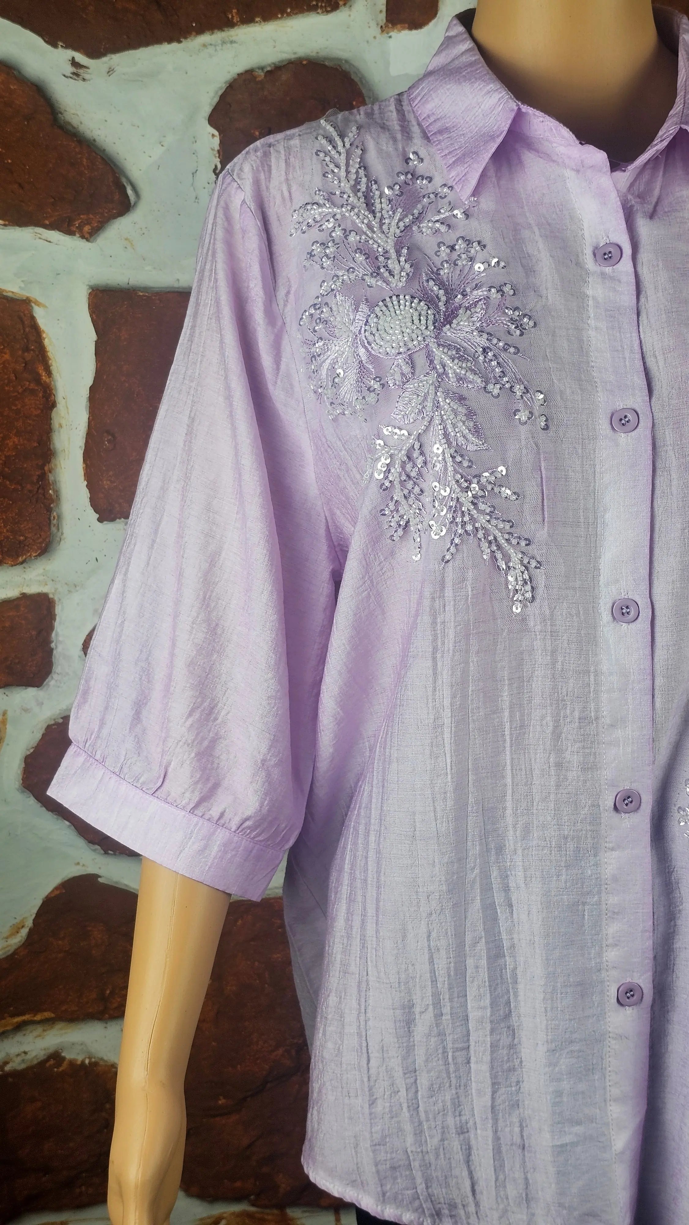 Pastel Lavender Muslin Top RAADVI