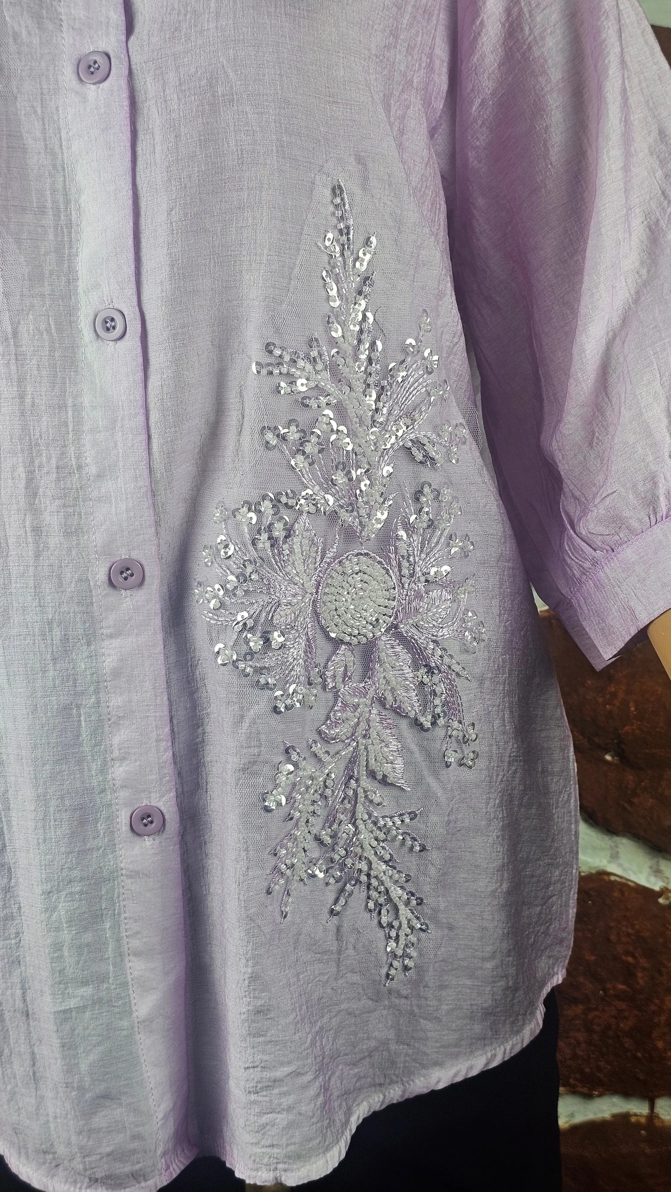 Pastel Lavender Muslin Top RAADVI