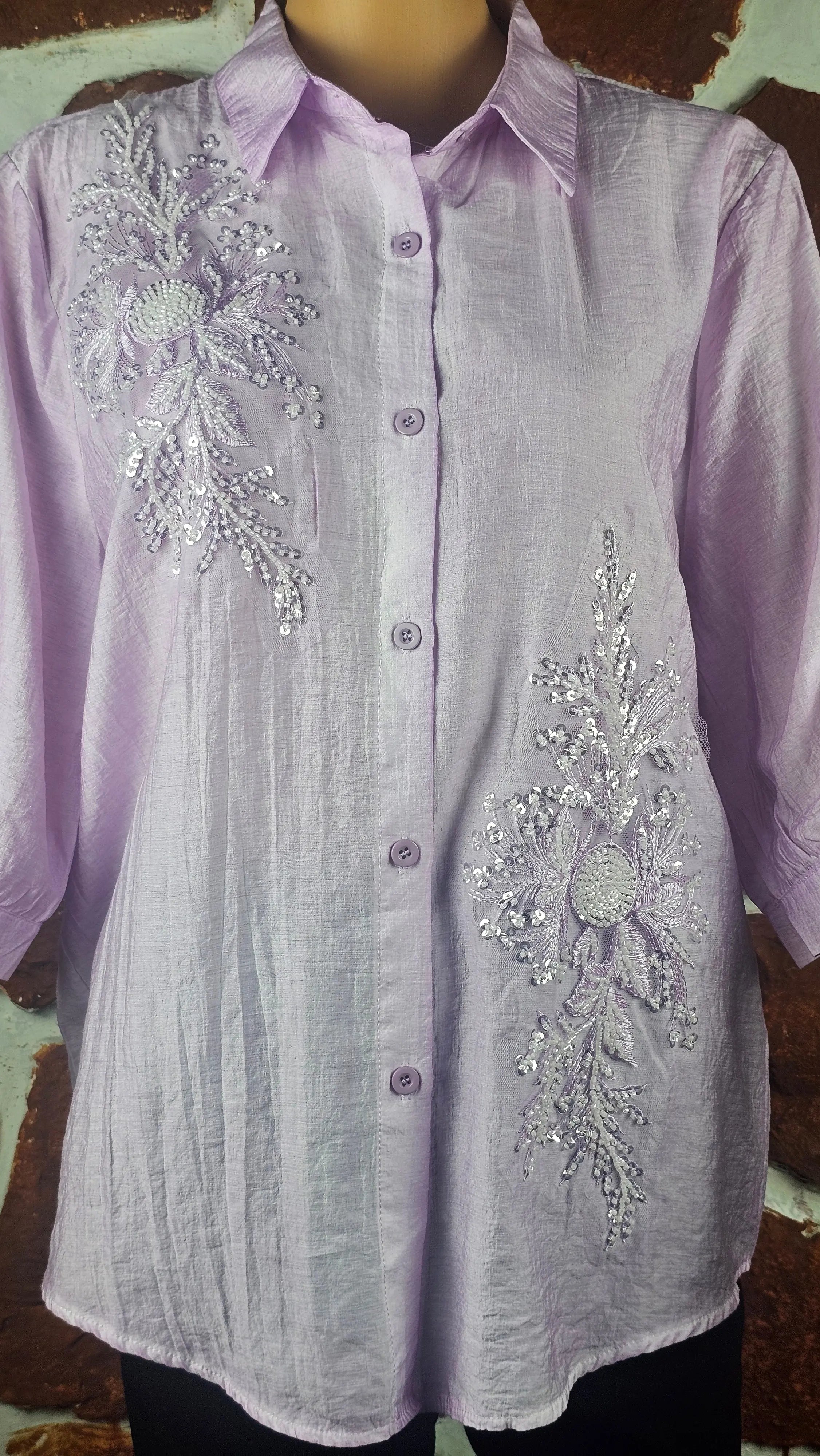 Pastel Lavender Muslin Top RAADVI
