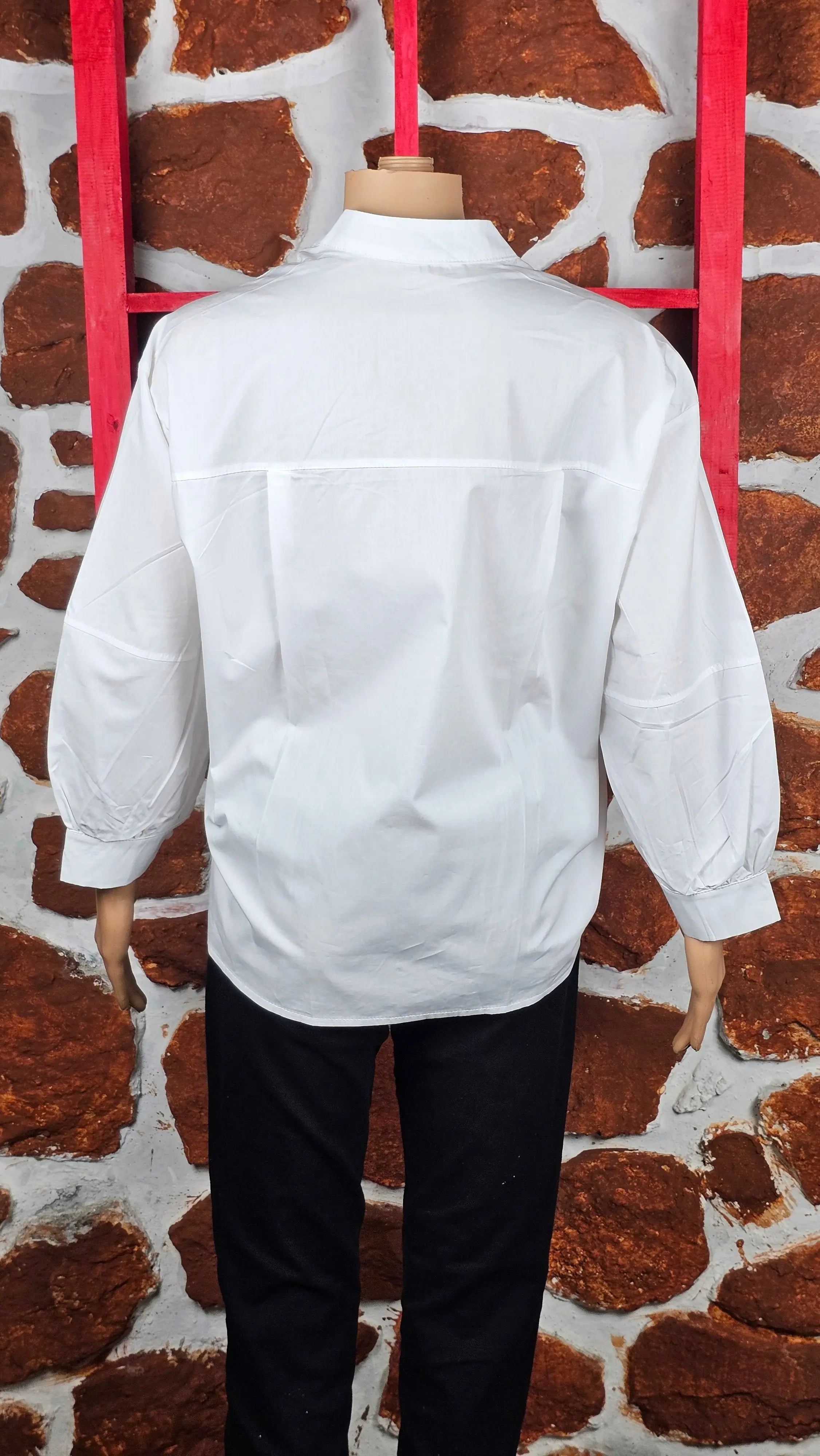 White Collared Embroidered Shirt RAADVI