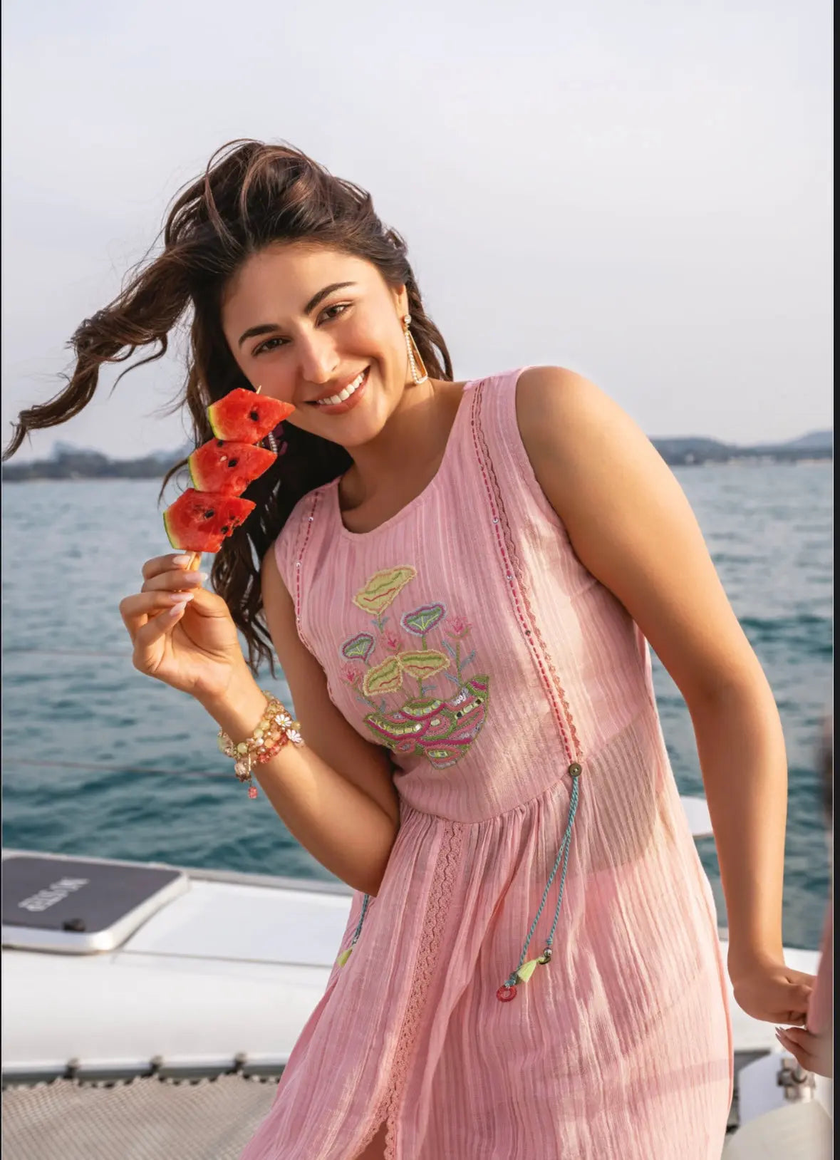 Pink High Slit Mul Cotton Kurta Set RAADVI