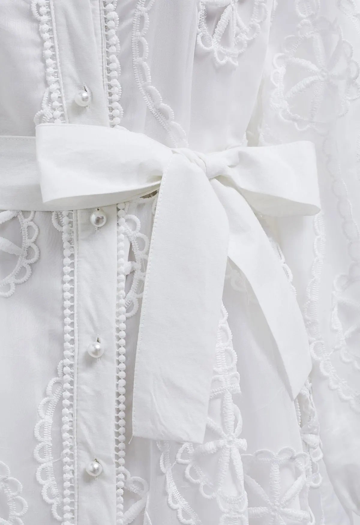 White Cutwork Embroidey dress RAADVI
