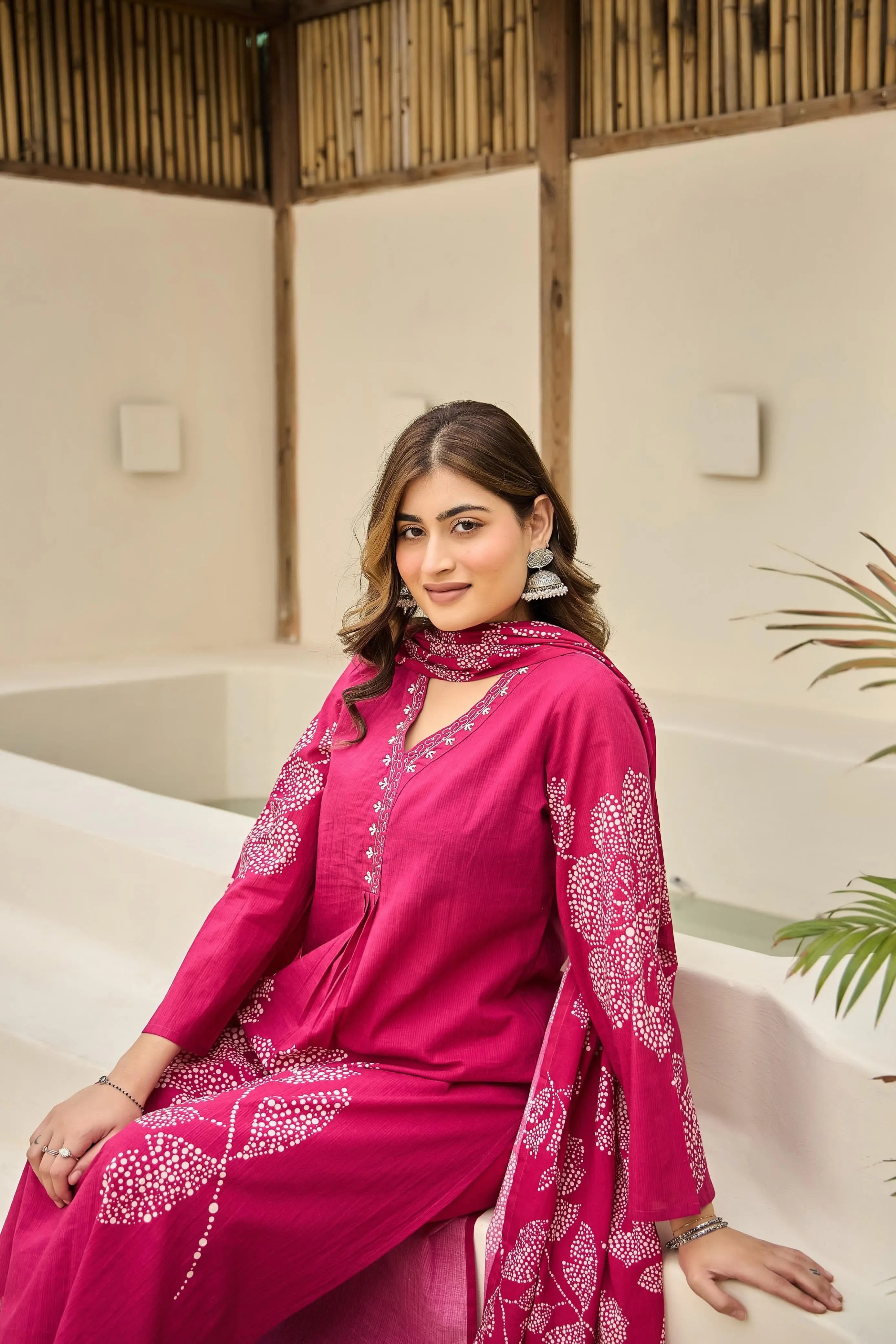 Digital Print Pink Cotton Suit RAADVI