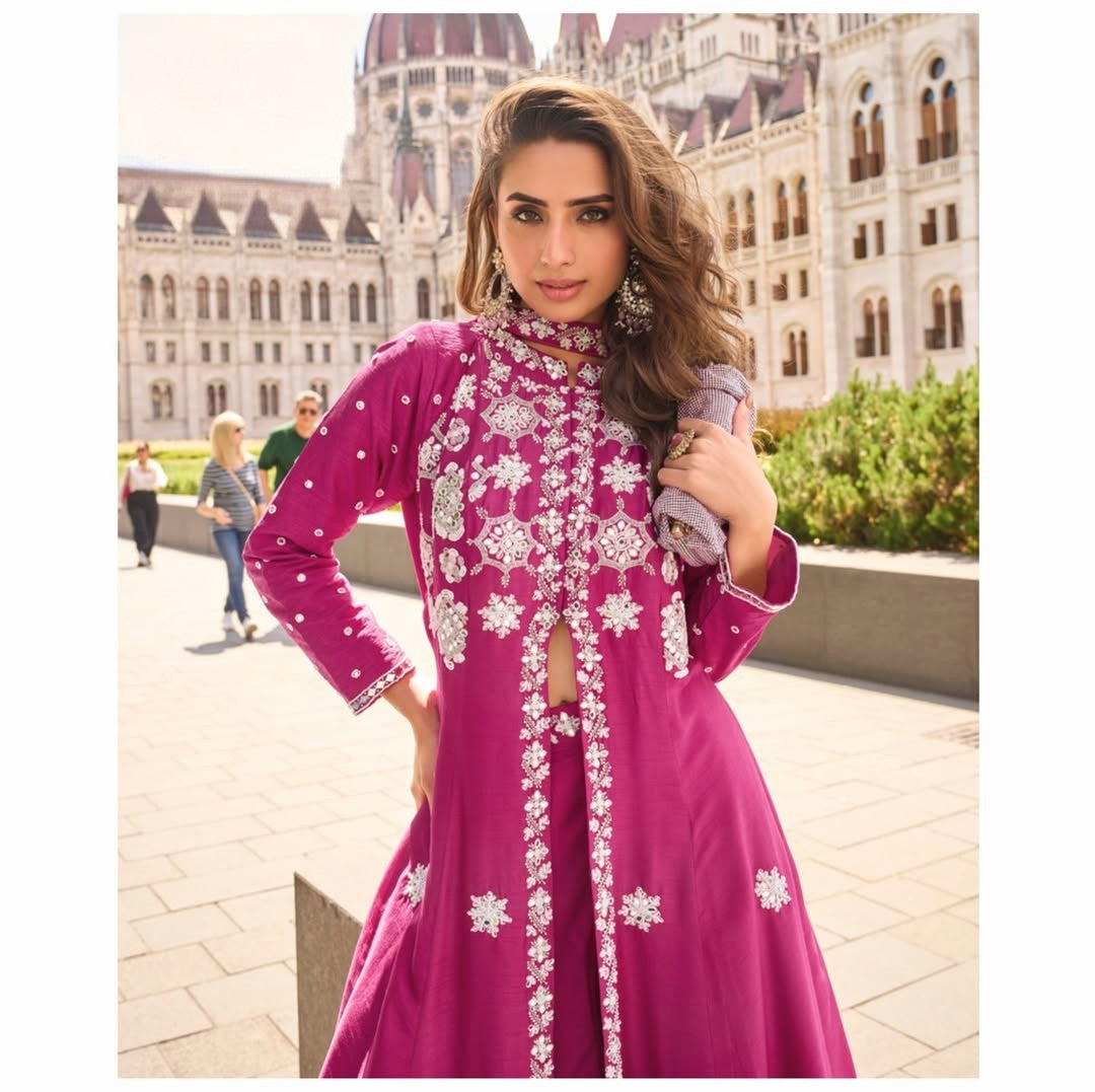 Designer Premium Silk Nayra Cut Anarkali Salwar Suit RAADVI