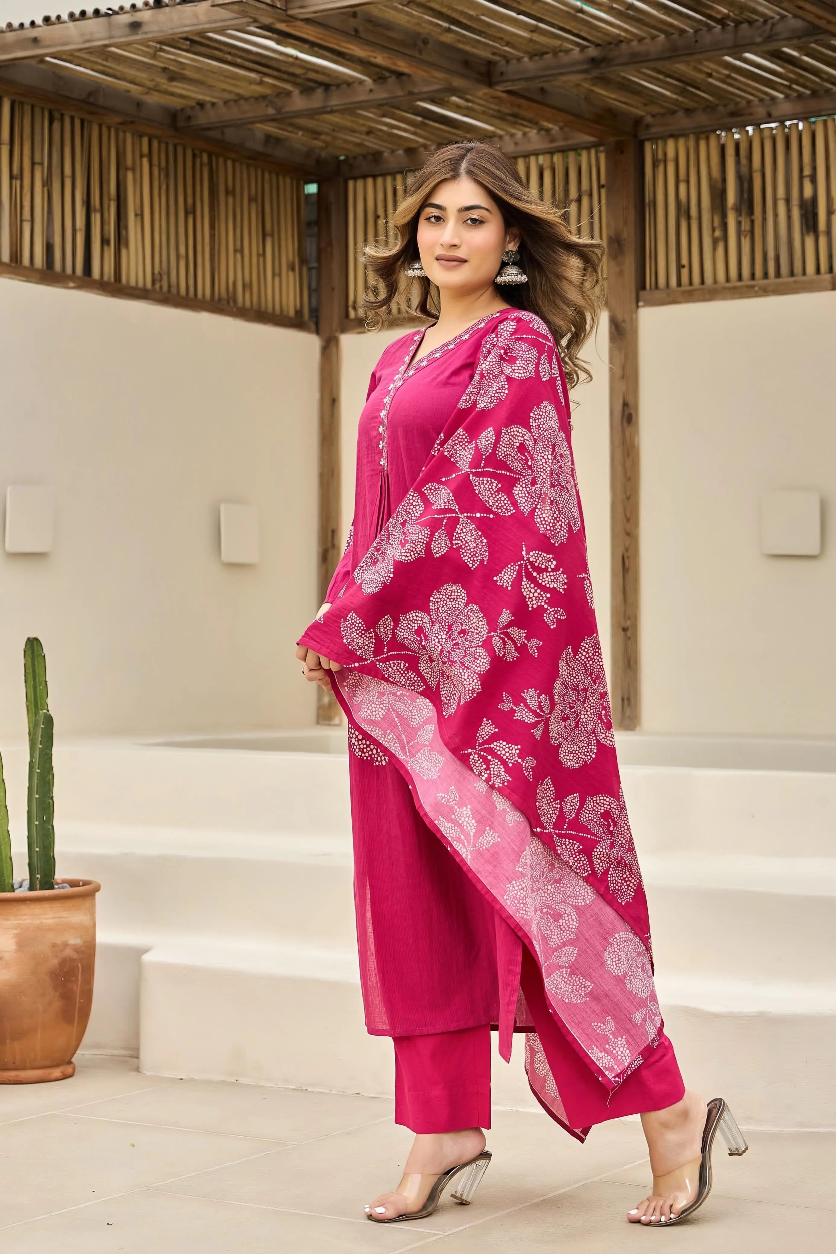 Digital Print Pink Cotton Suit RAADVI