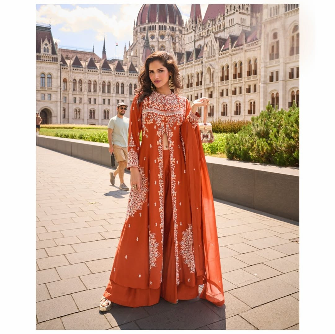 Designer Premium Silk Nayra Cut Anarkali Salwar Suit RAADVI