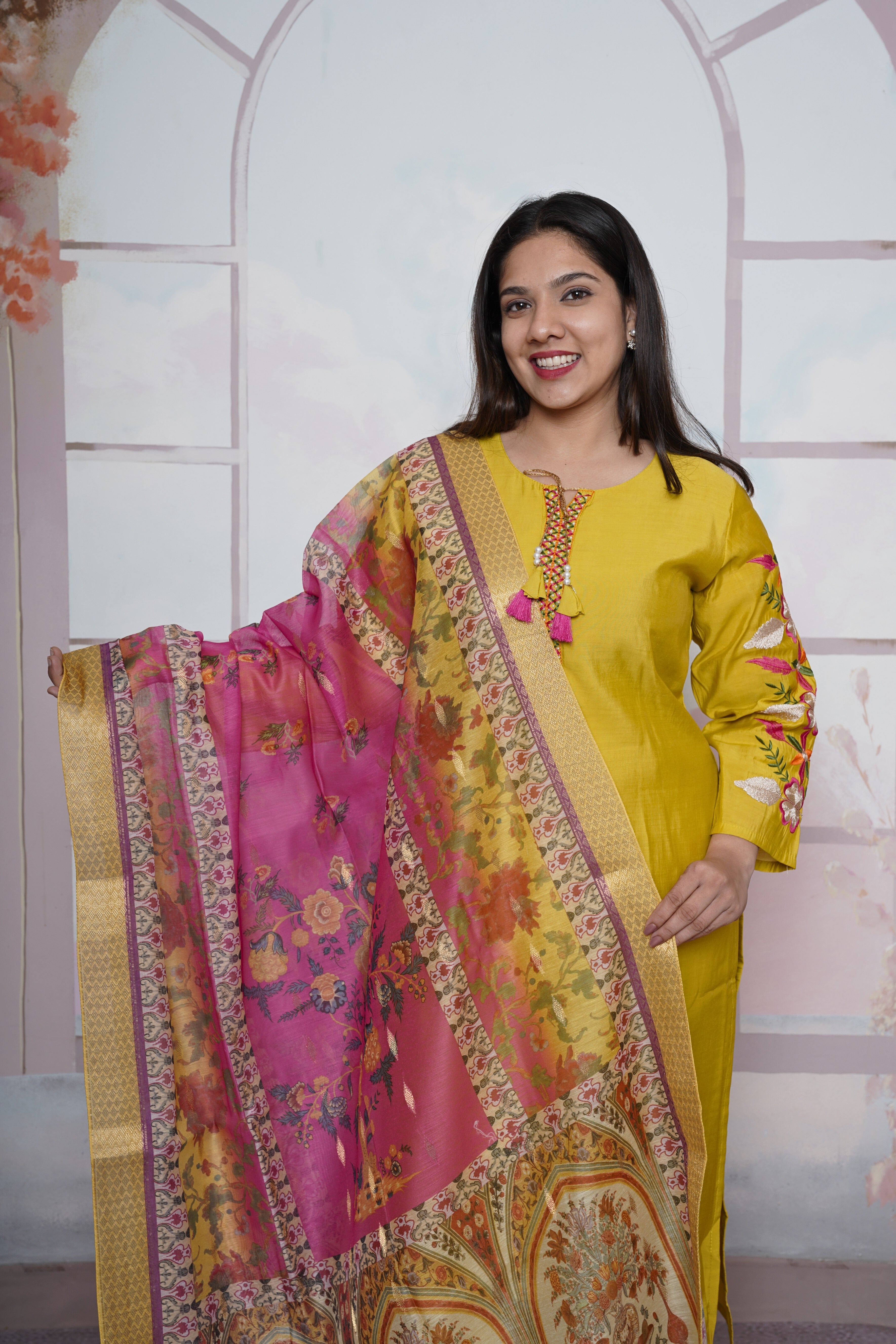 Elegant Yellow Muslin Cotton Suit Set RAADVI