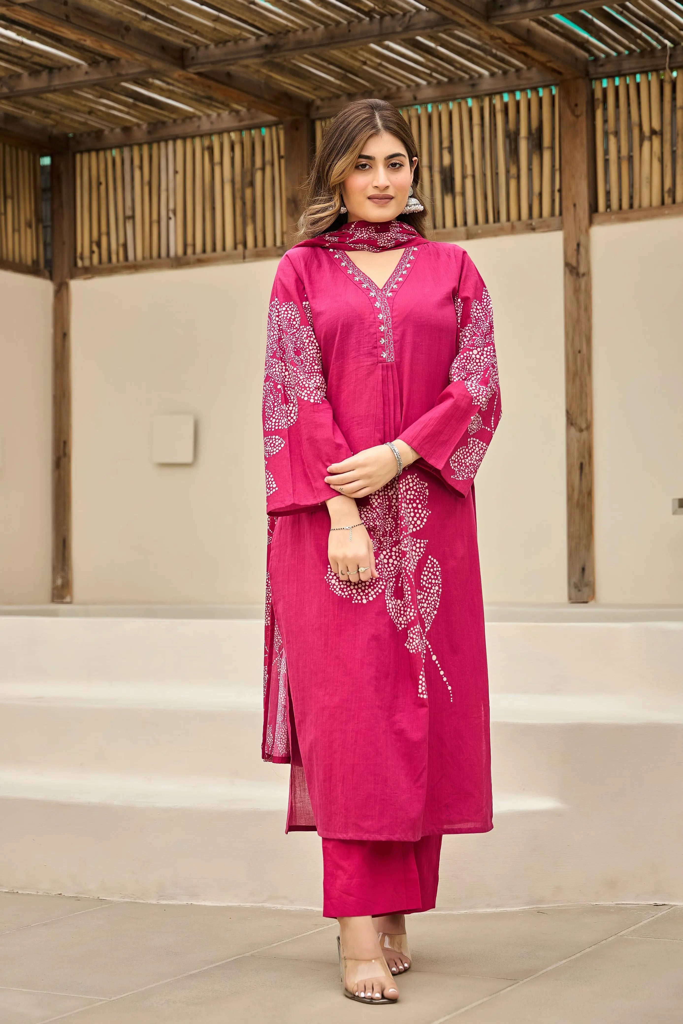 Digital Print Pink Cotton Suit RAADVI