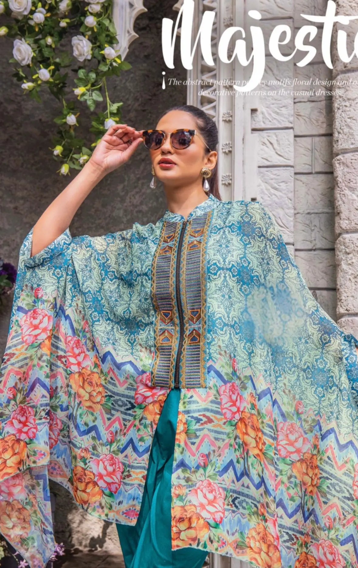 Luxury Pure Georgette Cape Co-ord Set RAADVI