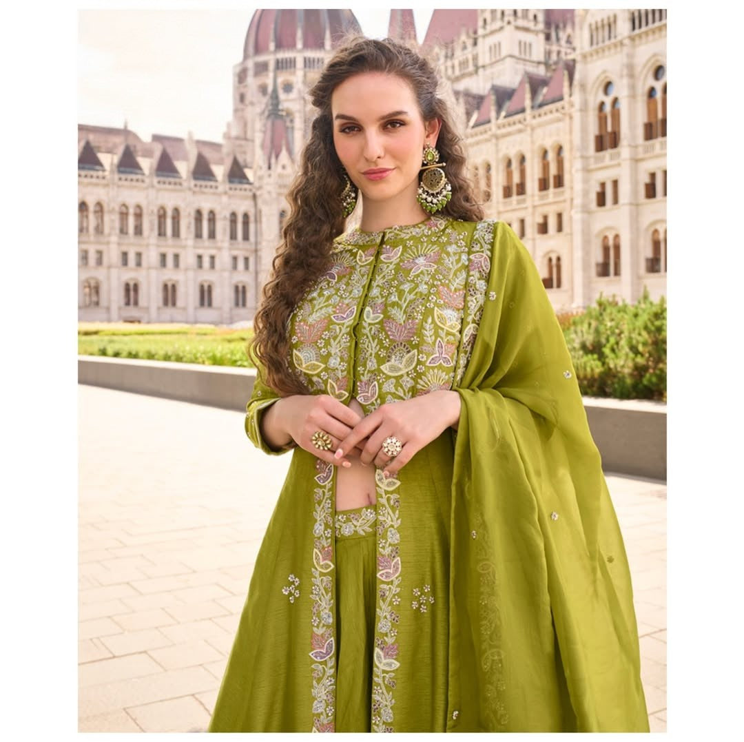 Designer Premium Silk Nayra Cut Anarkali Salwar Suit RAADVI