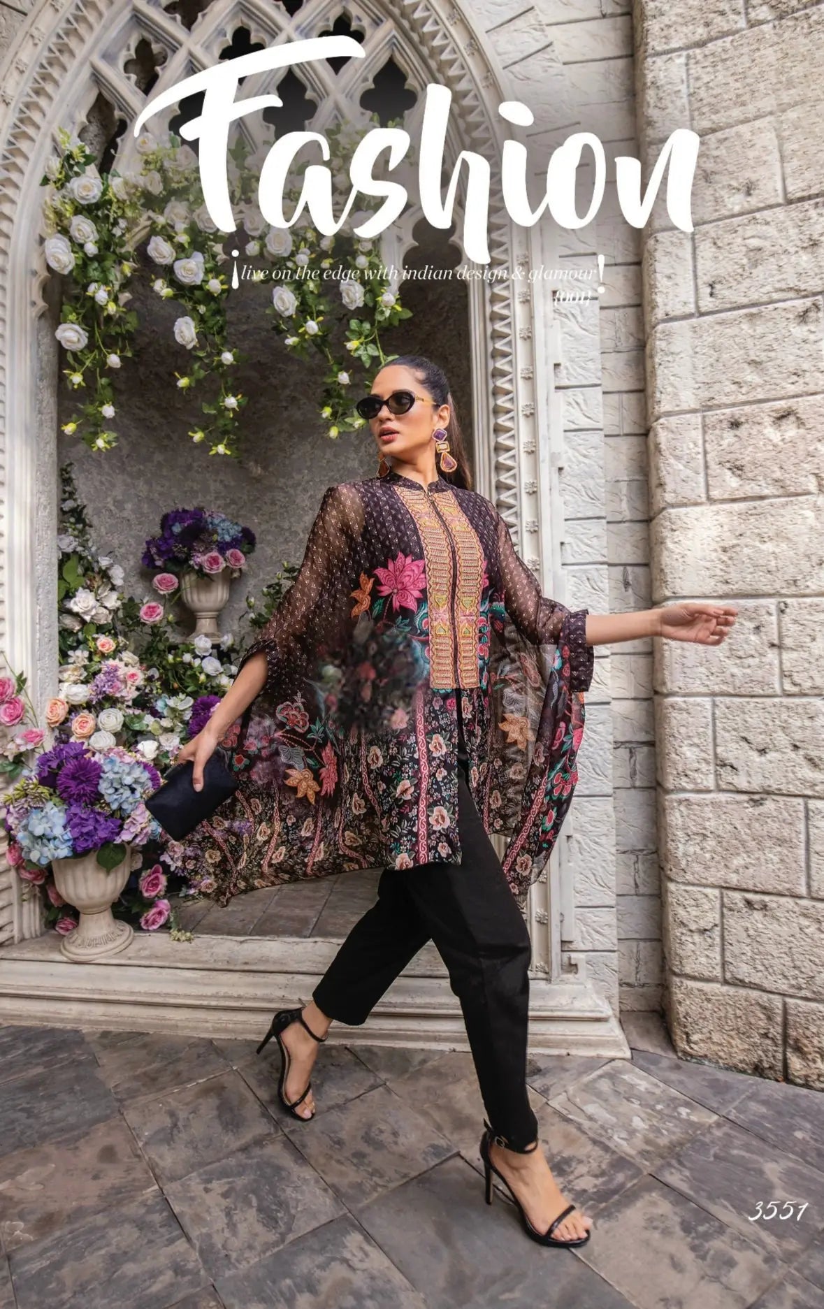 Luxury Pure Georgette Cape Co-ord Set RAADVI