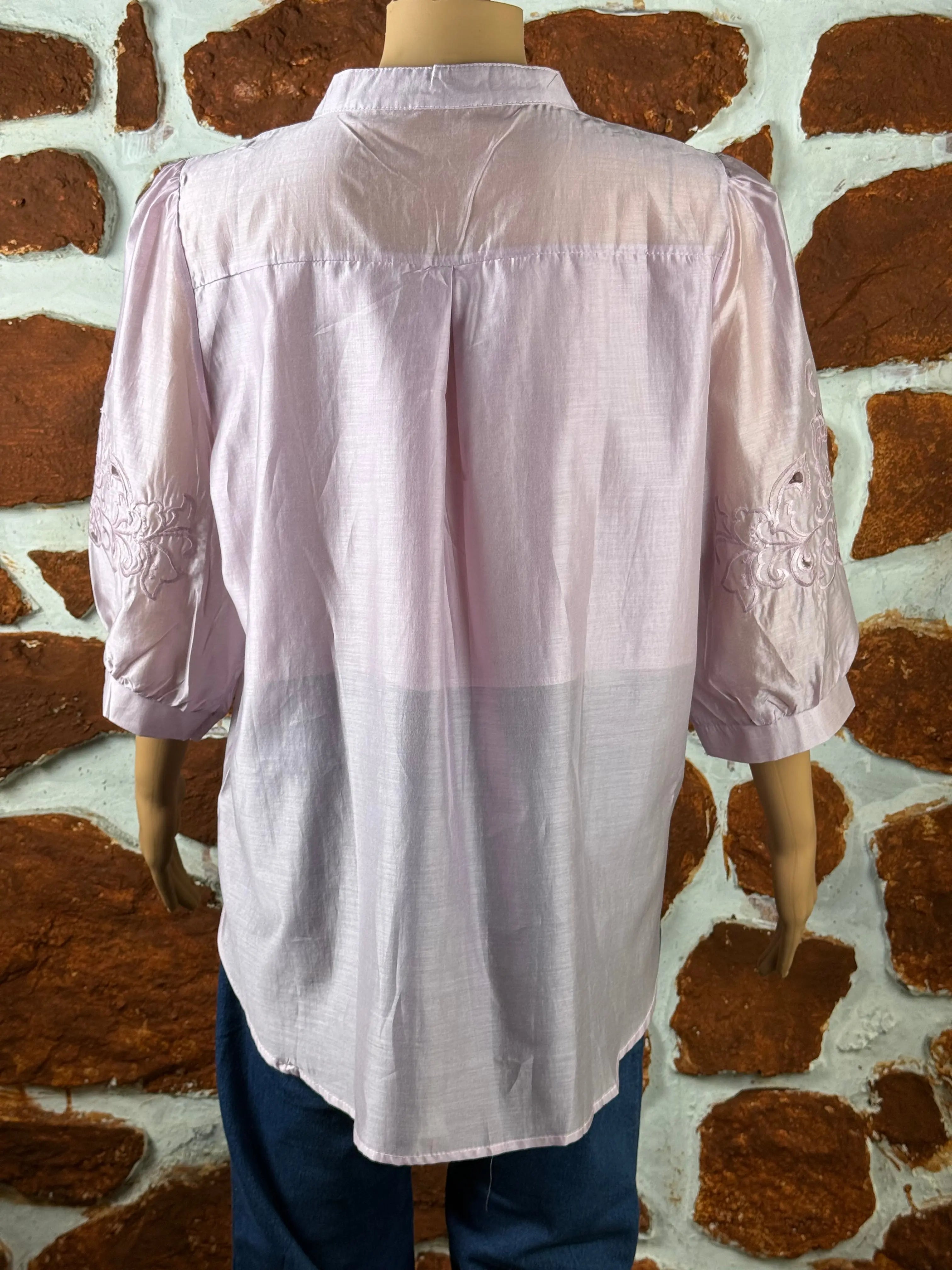 Light Pink Crepe Sleeves Shirt RAADVI