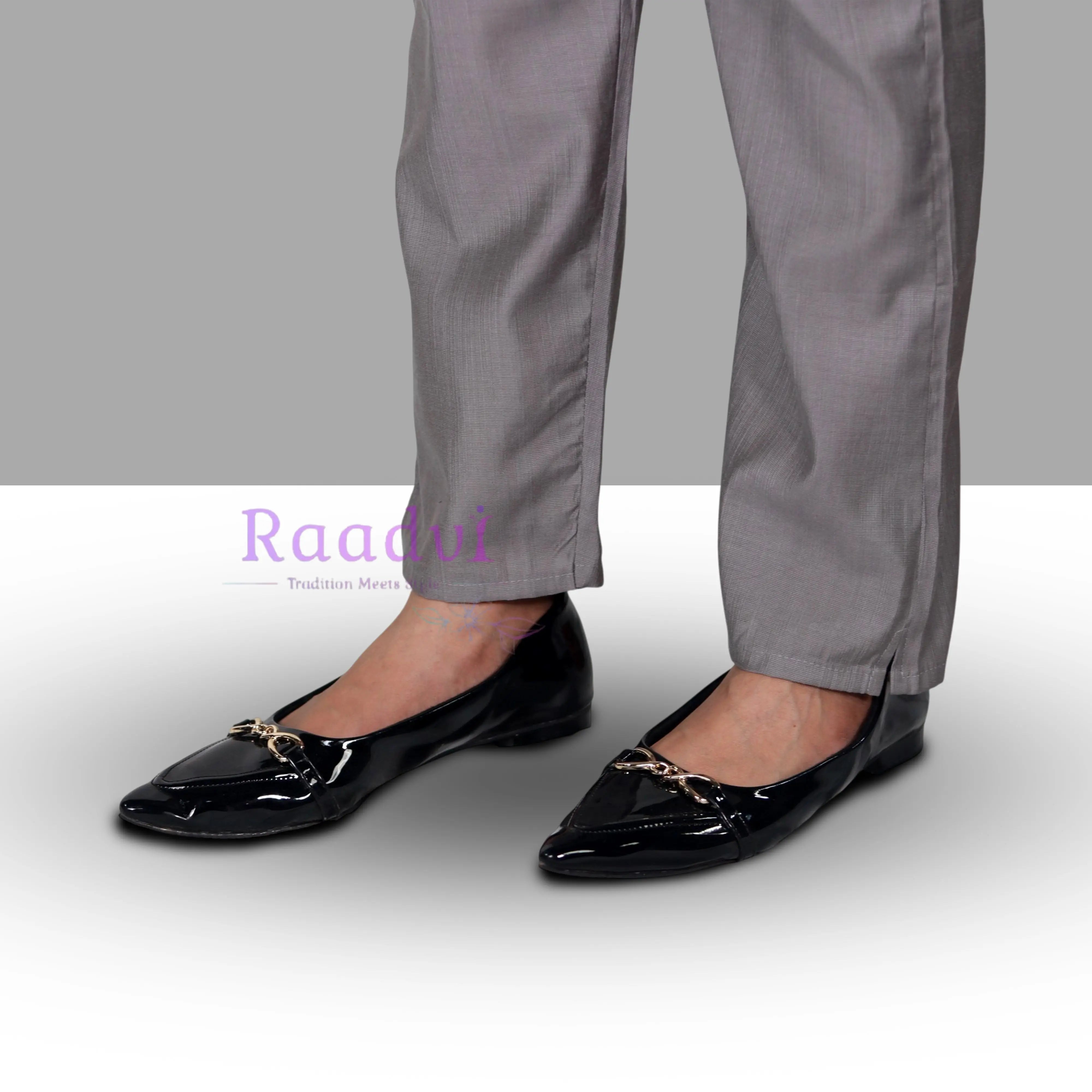 Embellished Grey Cotton Silk Kurta Set RAADVI