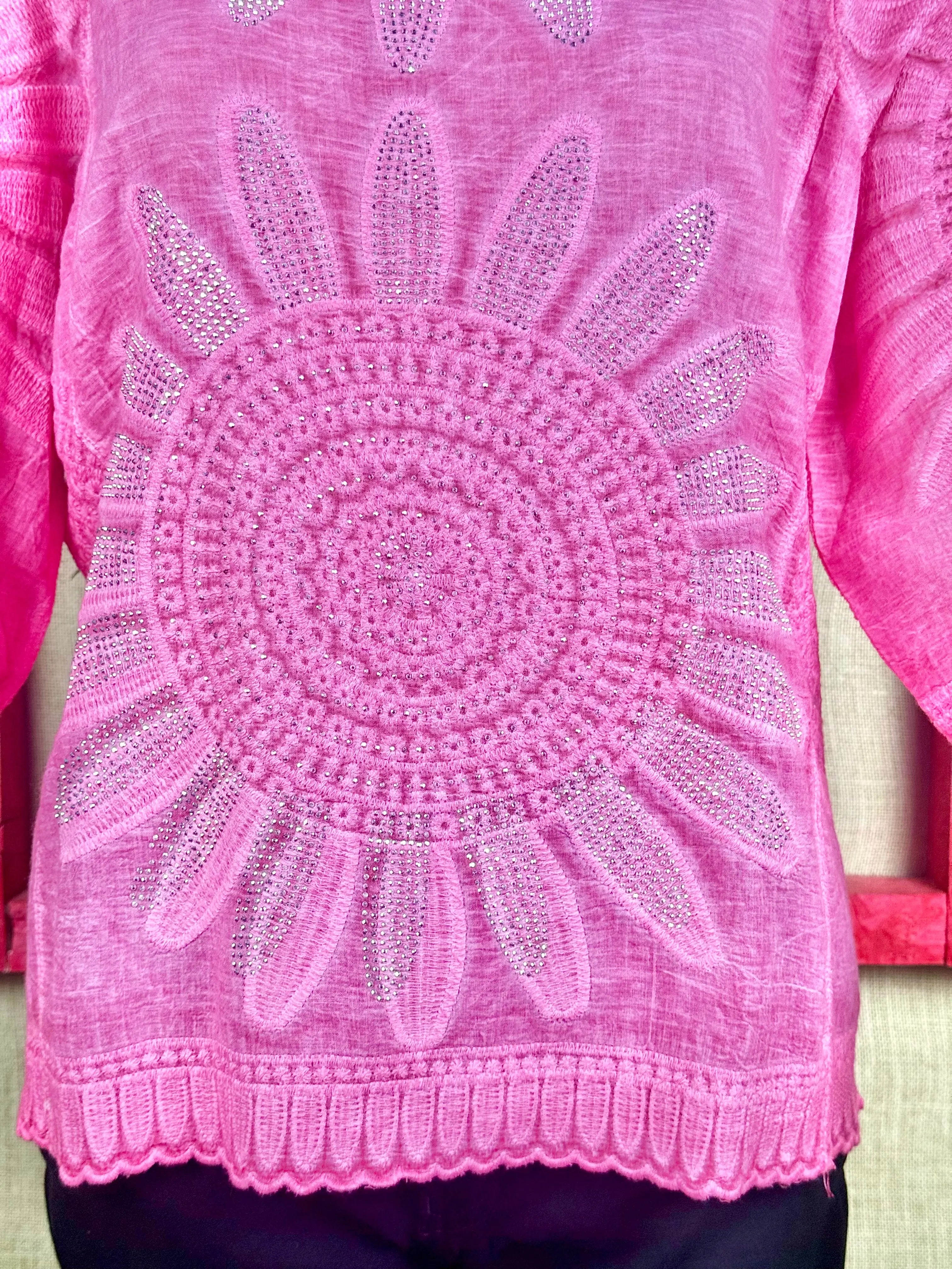 Embroidered PinkTop RAADVI