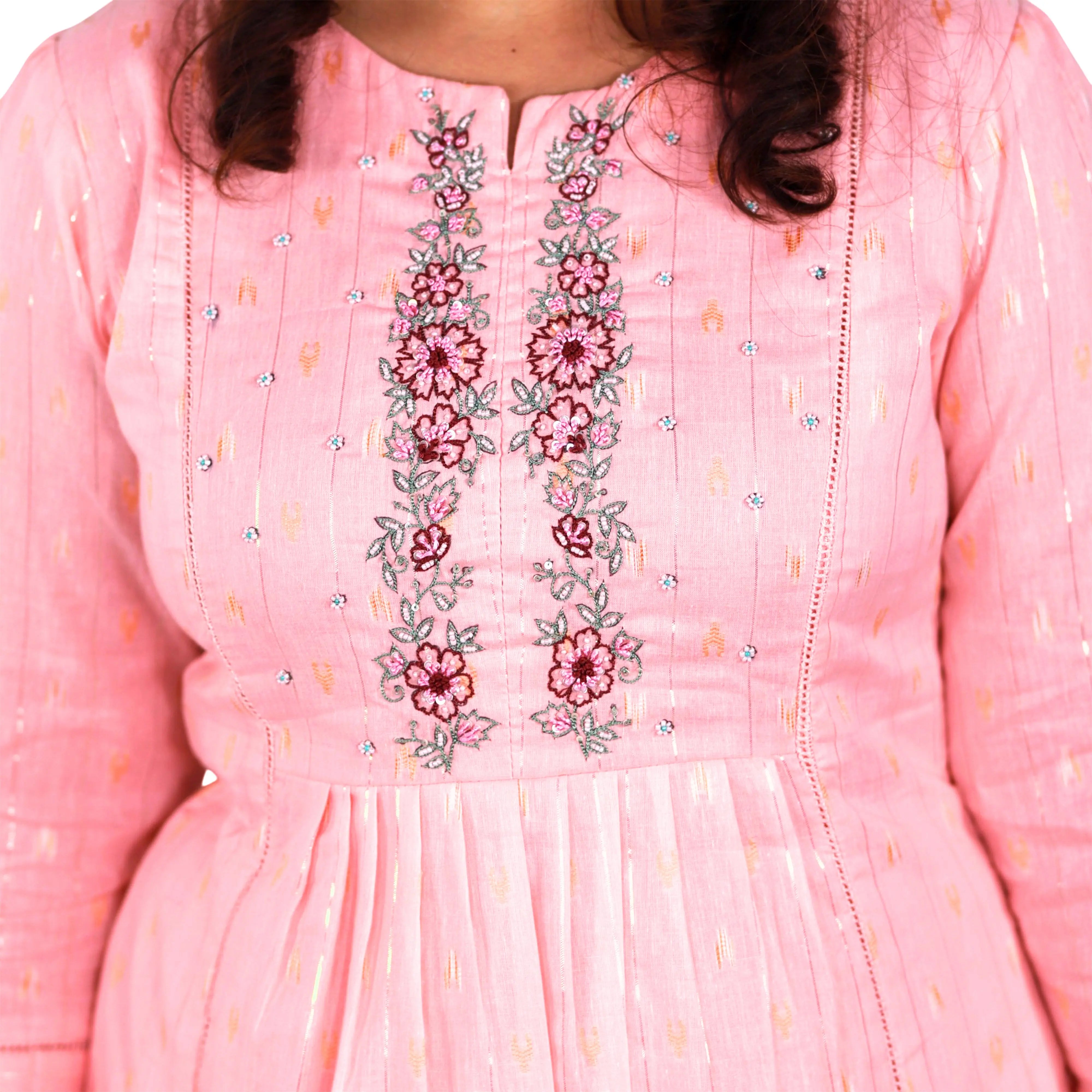 Peach Premium Mul Cotton Suit Set RAADVI