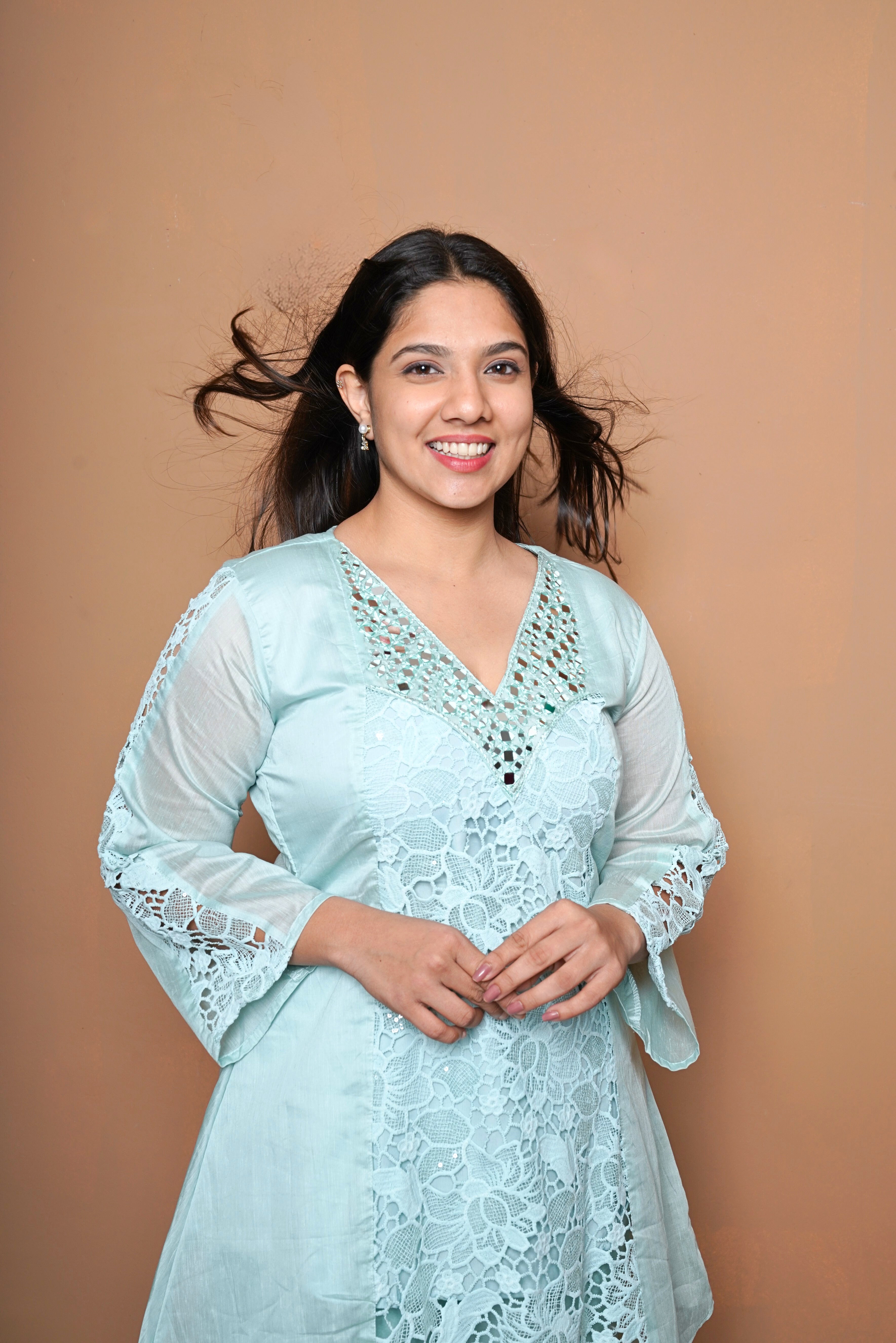 Laser Cut Work Cotton Kurta Set RAADVI