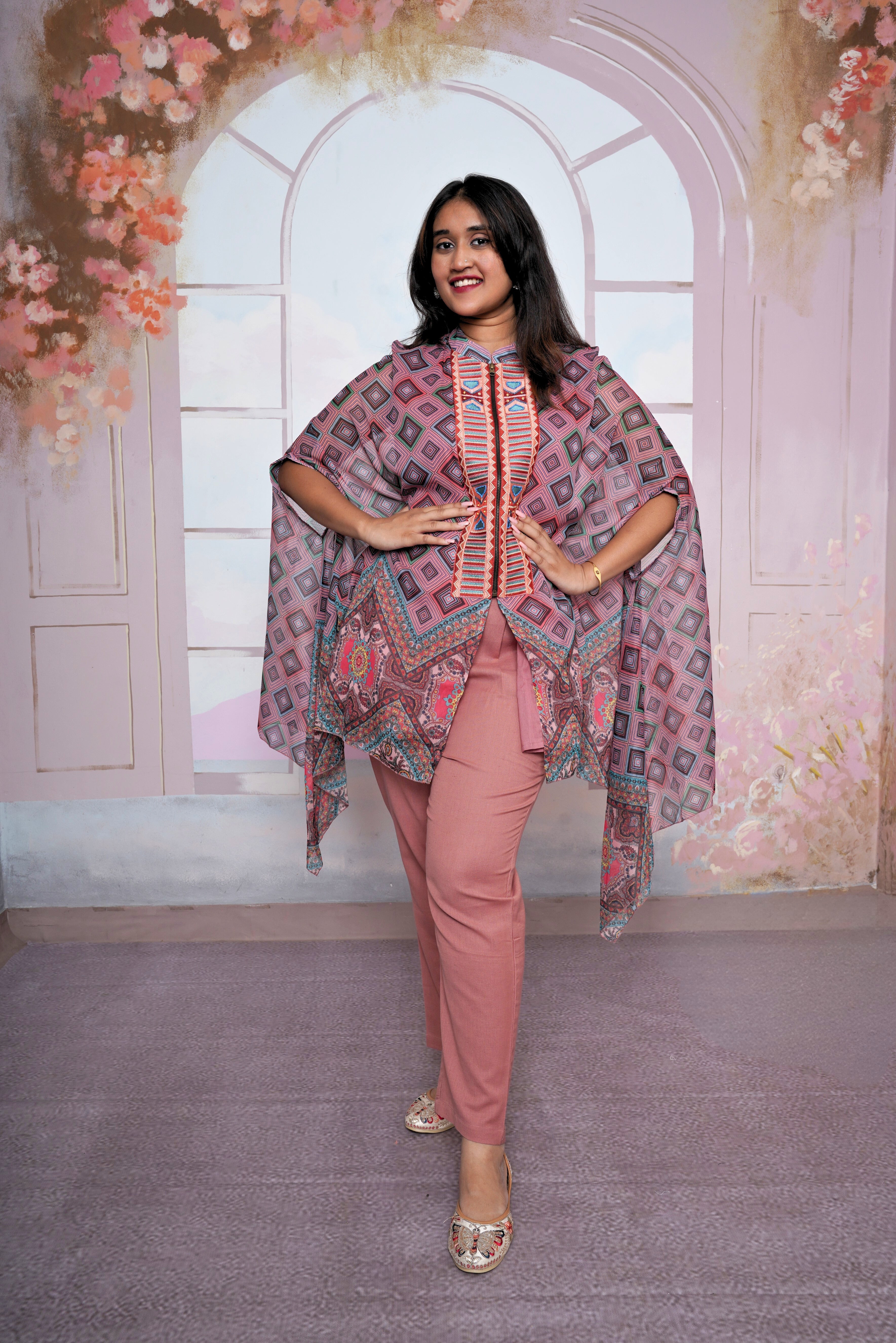 Luxury Pure Georgette Cape Co-ord Set RAADVI