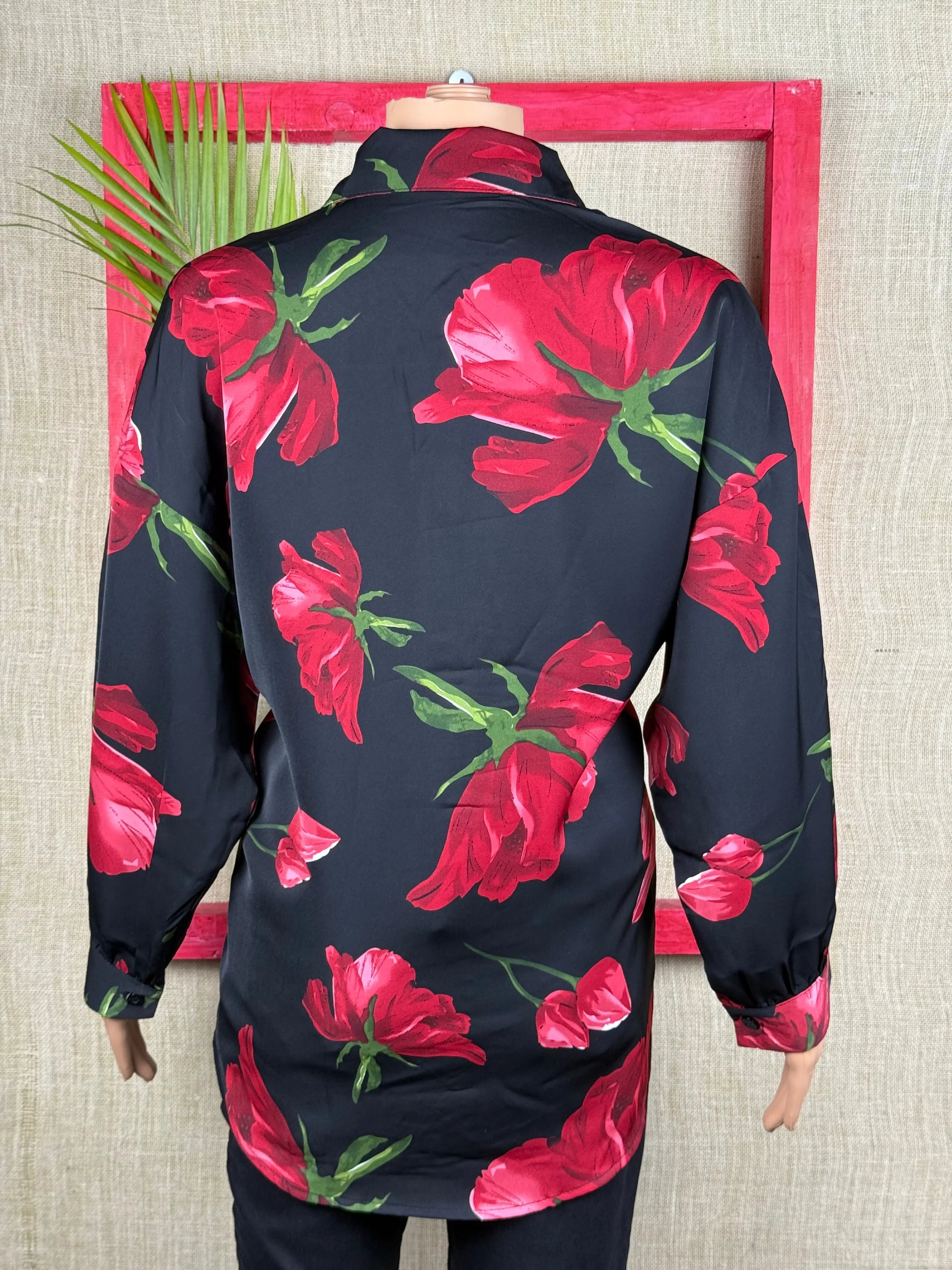 Black Top - Pure Crepe Digital Print RAADVI