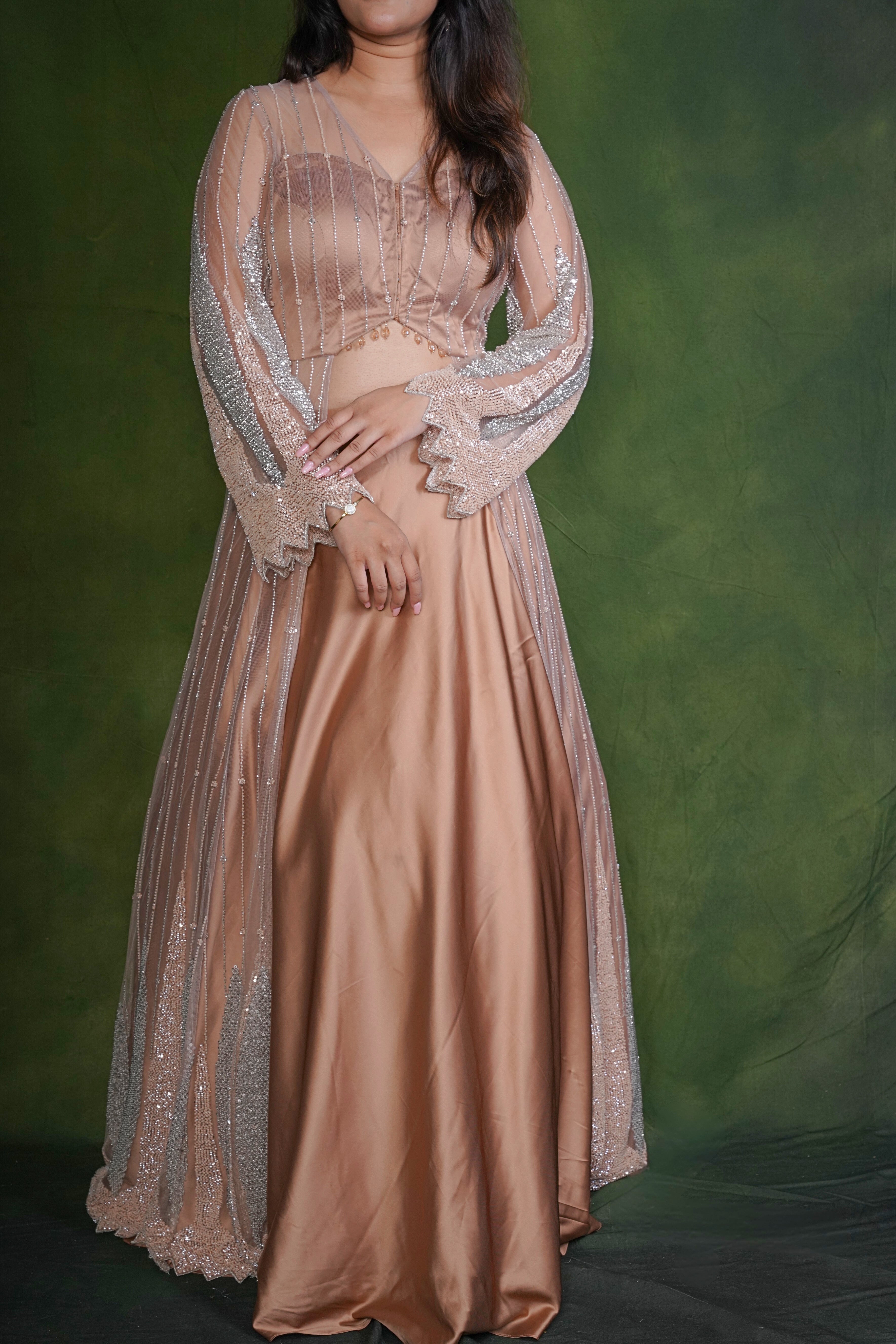Embellished Lehenga Coffee Color RAADVI