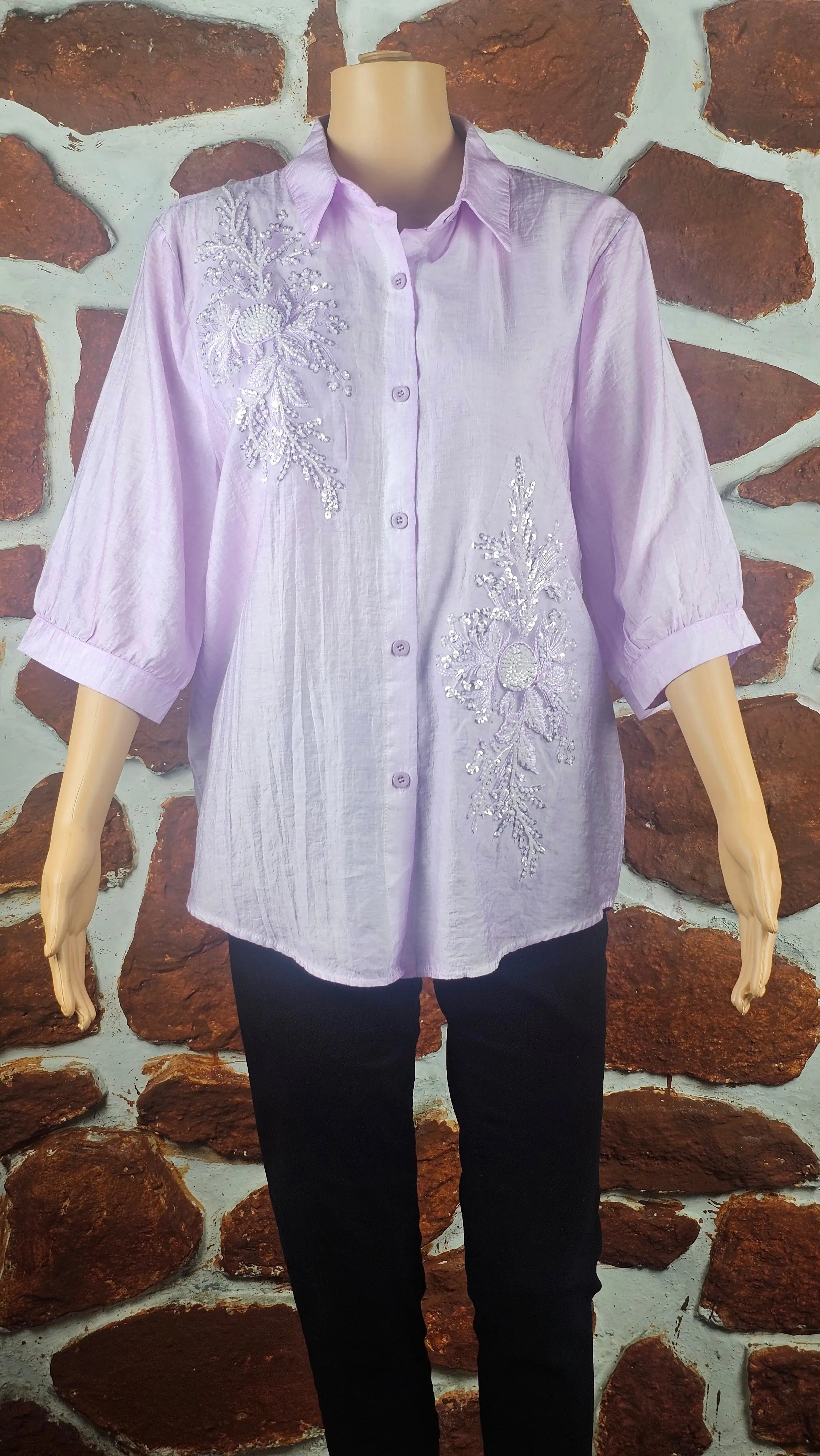 Pastel Lavender Muslin Top RAADVI