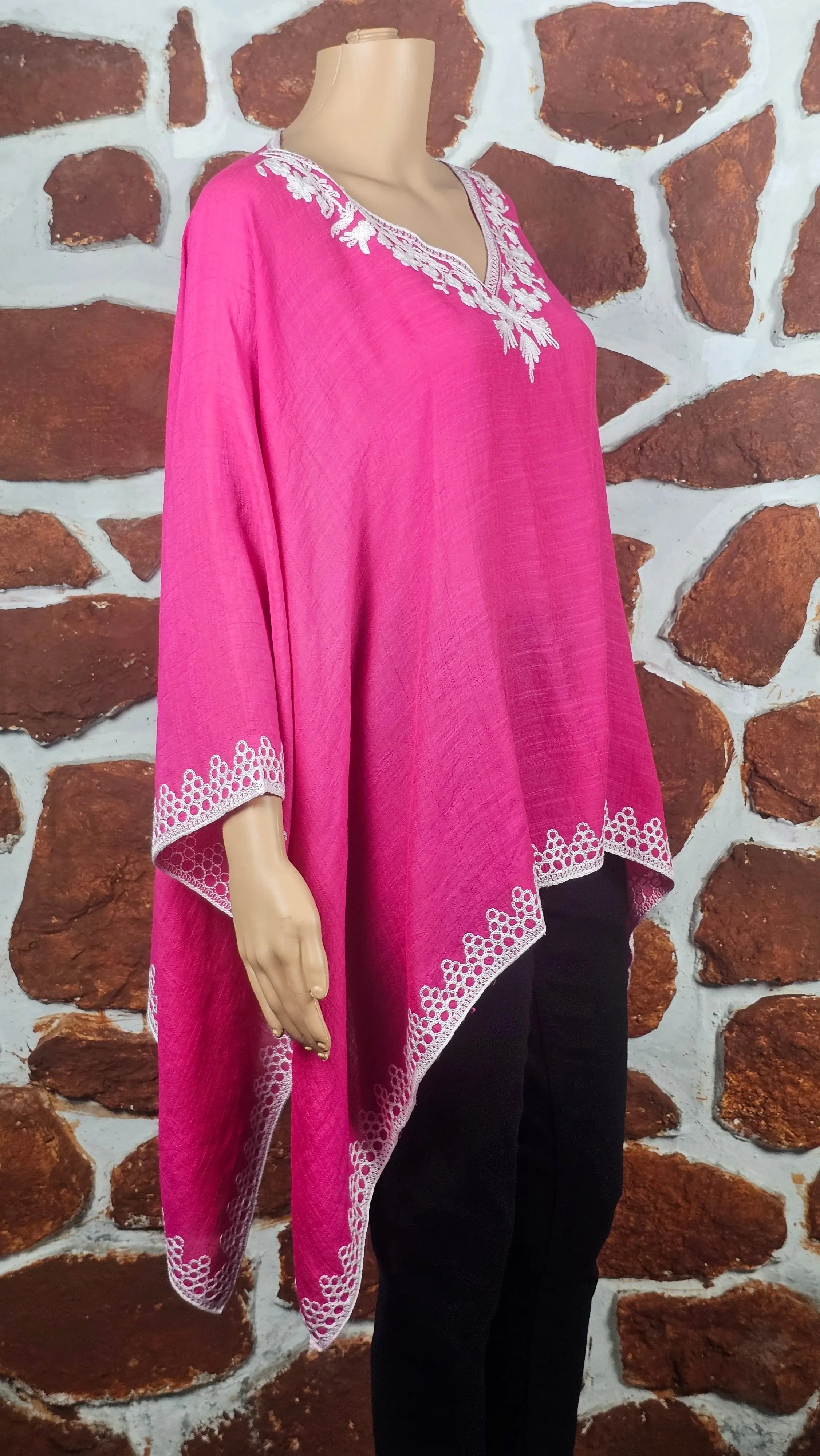 Elegant Pink Kaftan Style Top RAADVI