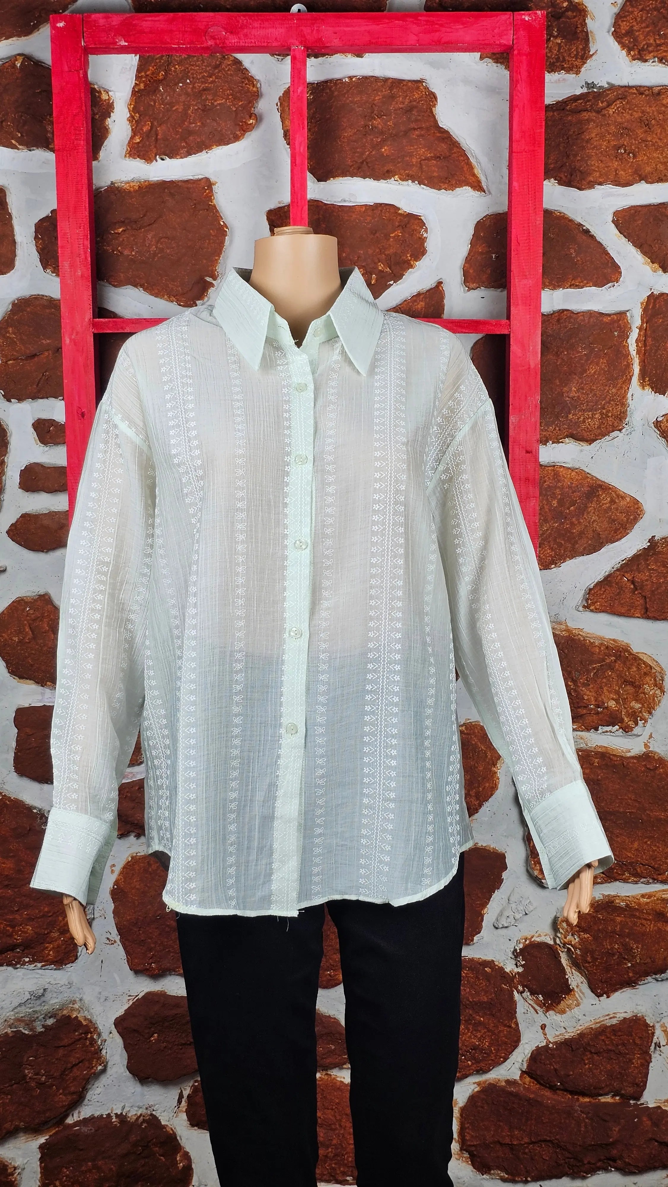 Pastel Green Dotted Top RAADVI