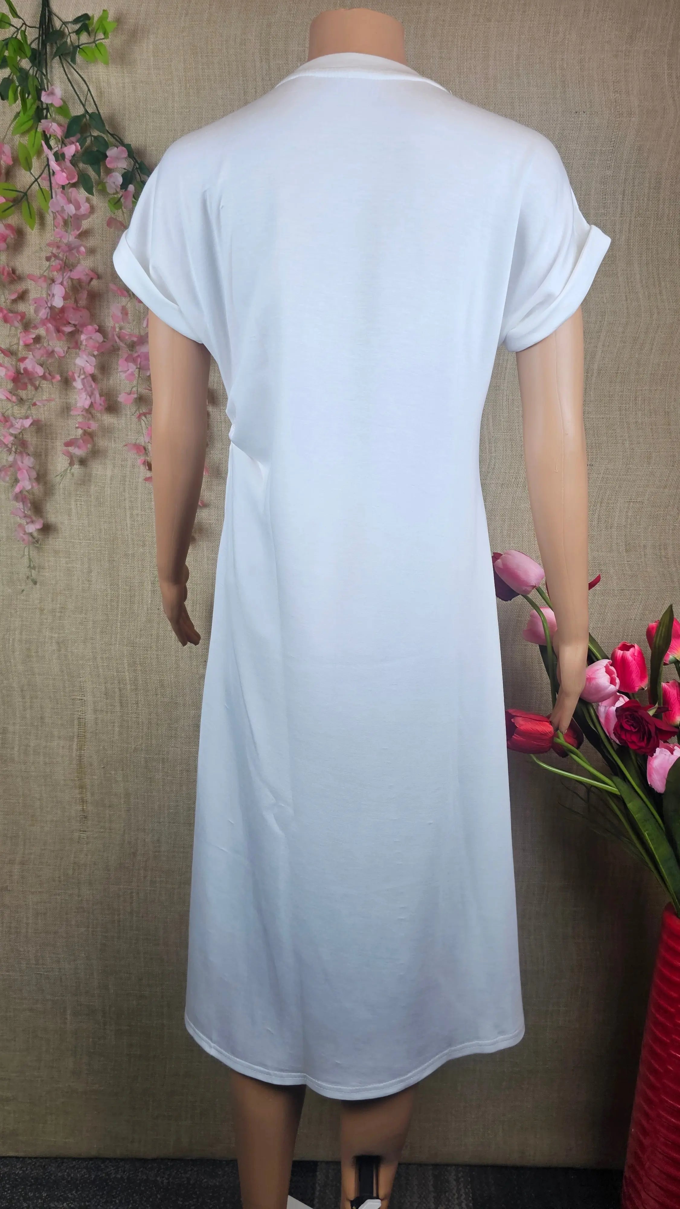 Elegant White Dress With Stone Swan RAADVI