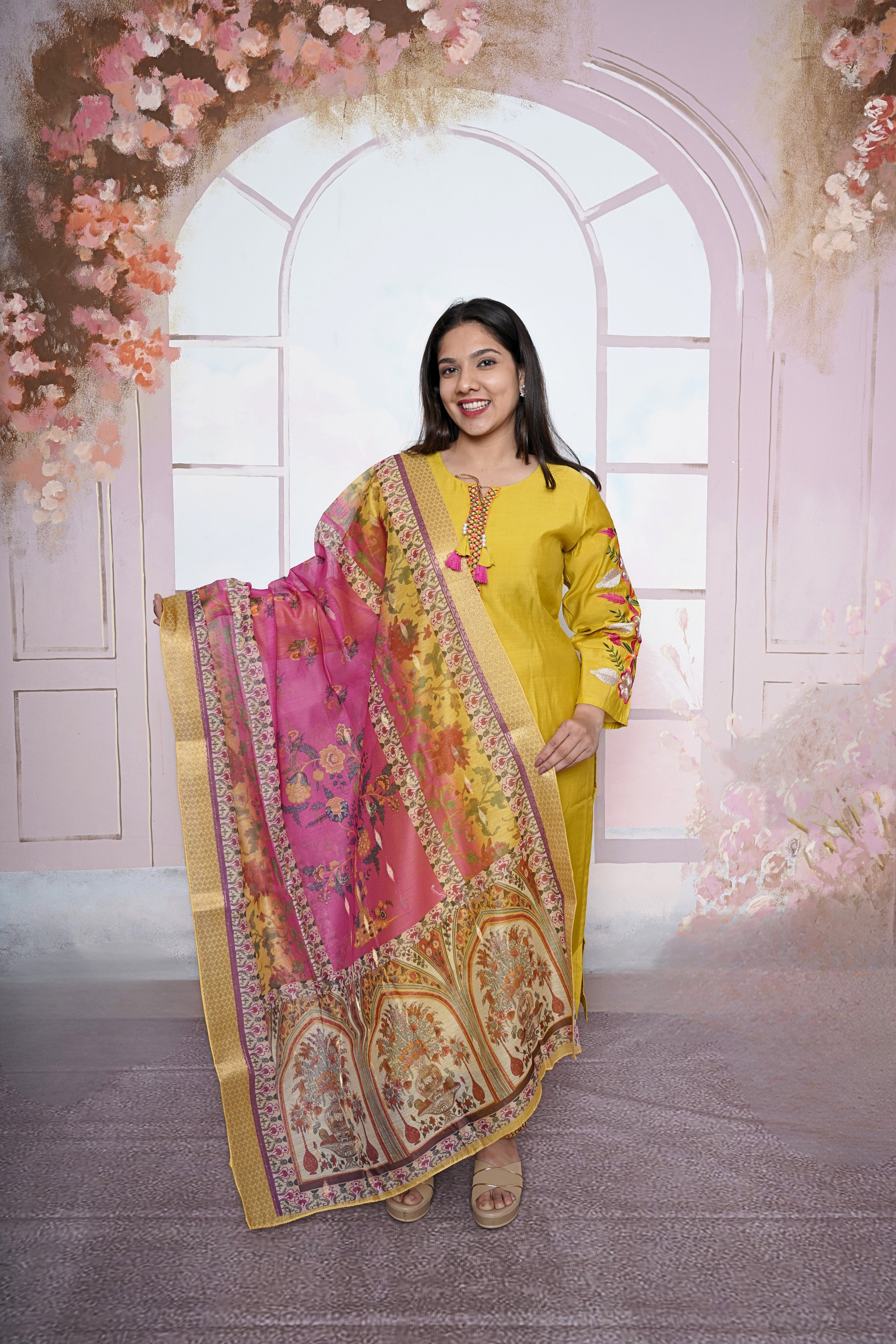 Elegant Yellow Muslin Cotton Suit Set RAADVI