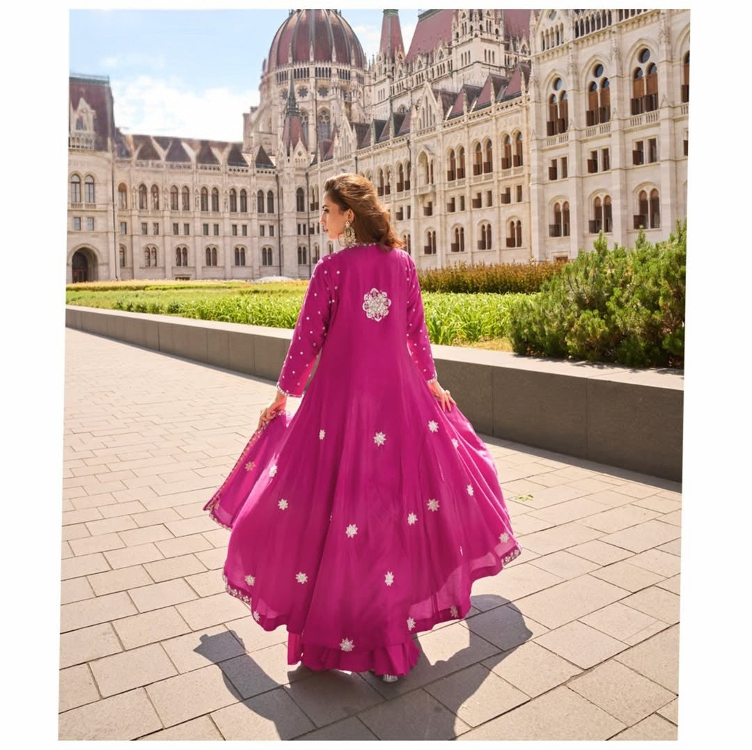 Designer Premium Silk Nayra Cut Anarkali Salwar Suit RAADVI