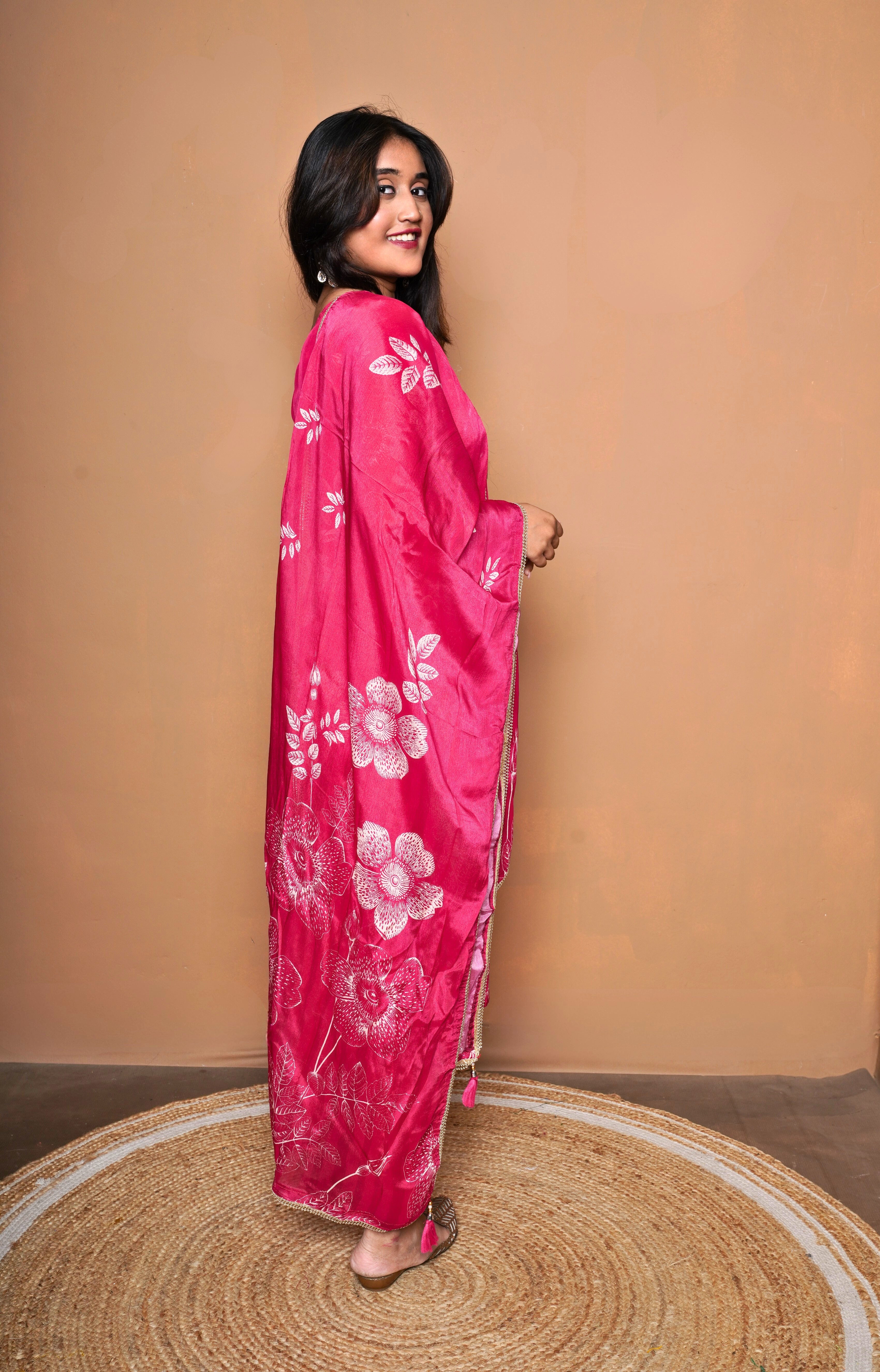 Dark Pink Embroidered Suit RAADVI