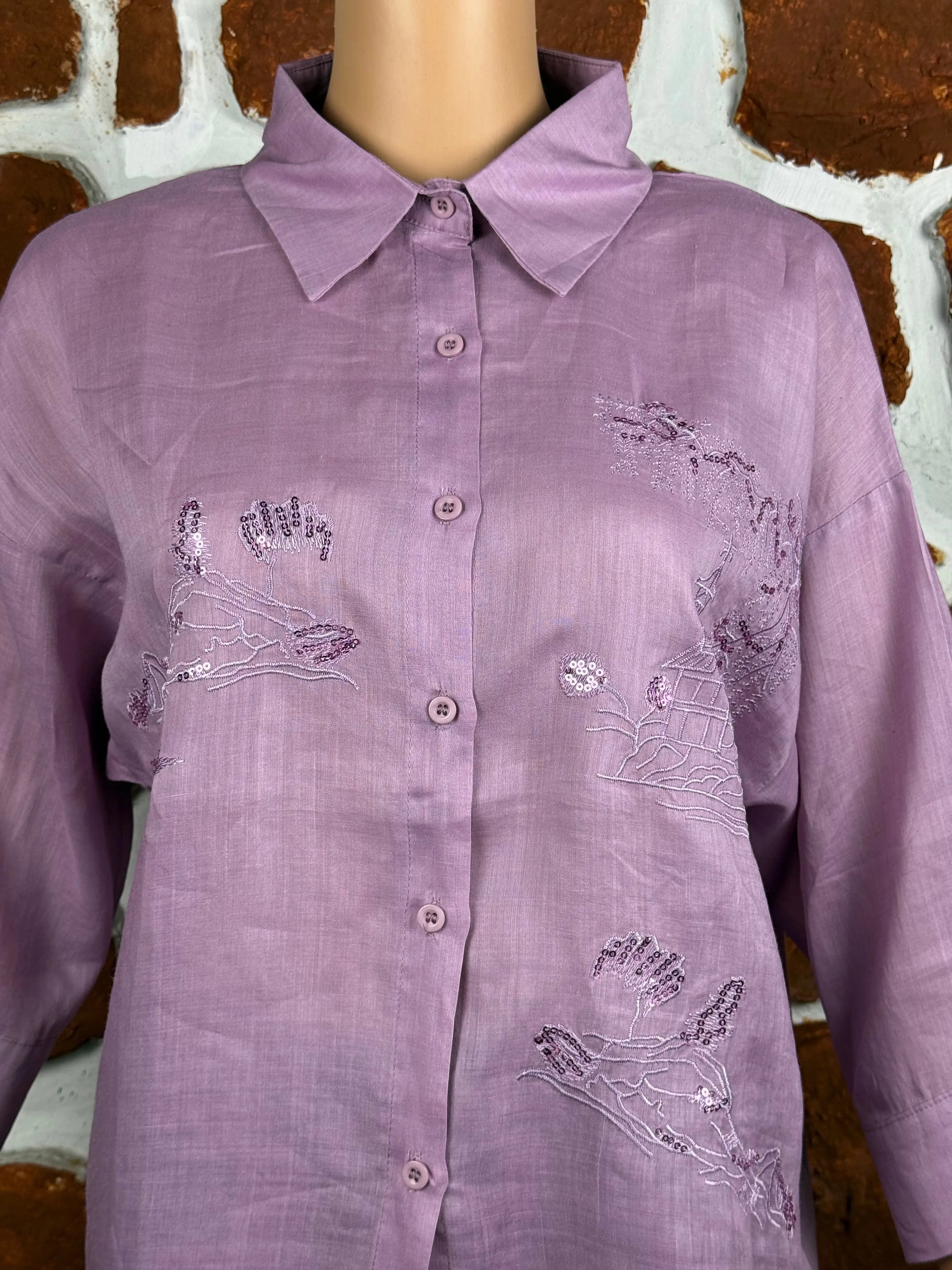 Lavender Sequence Shirt RAADVI