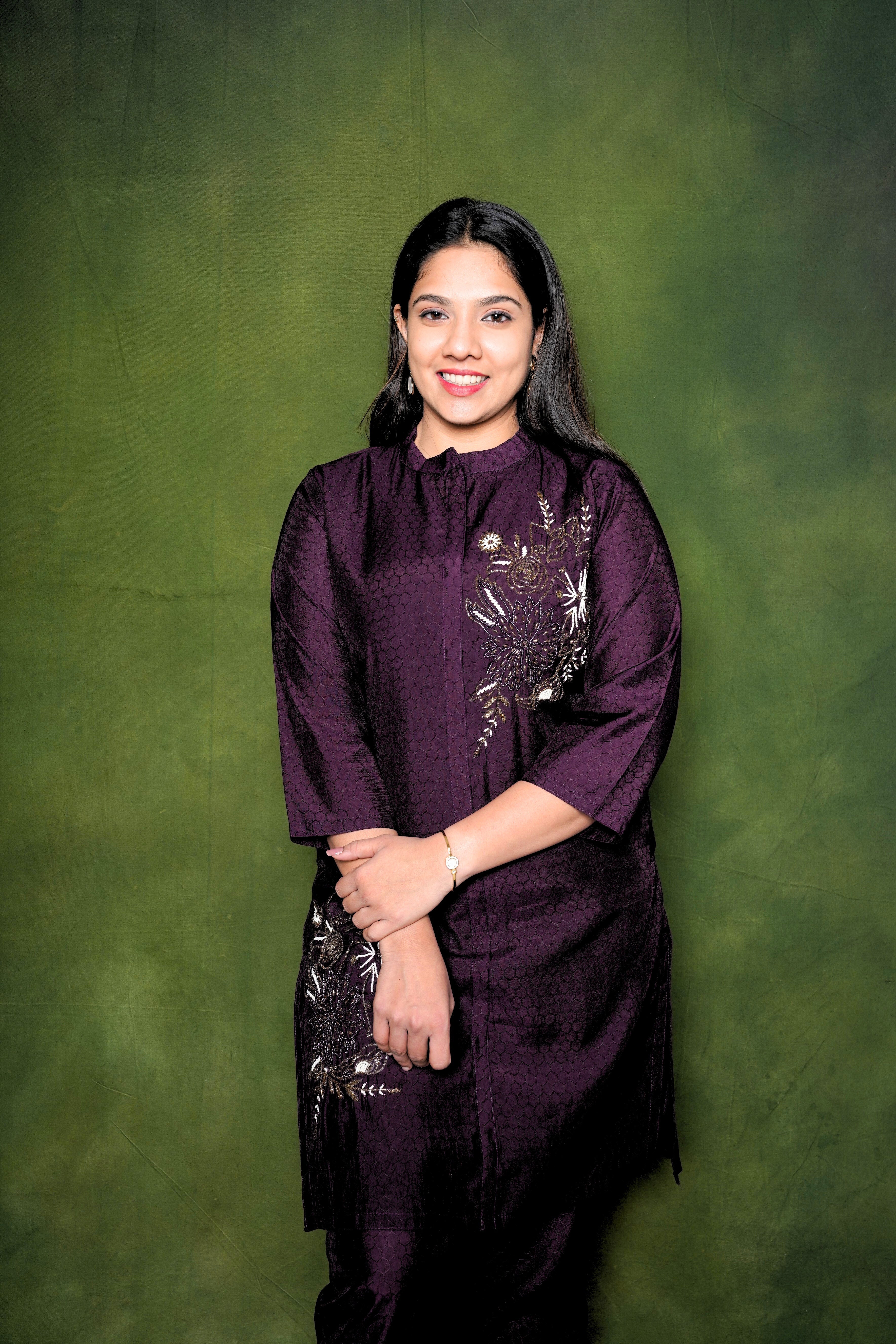 Embellished Maroon Kurta Set RAADVI