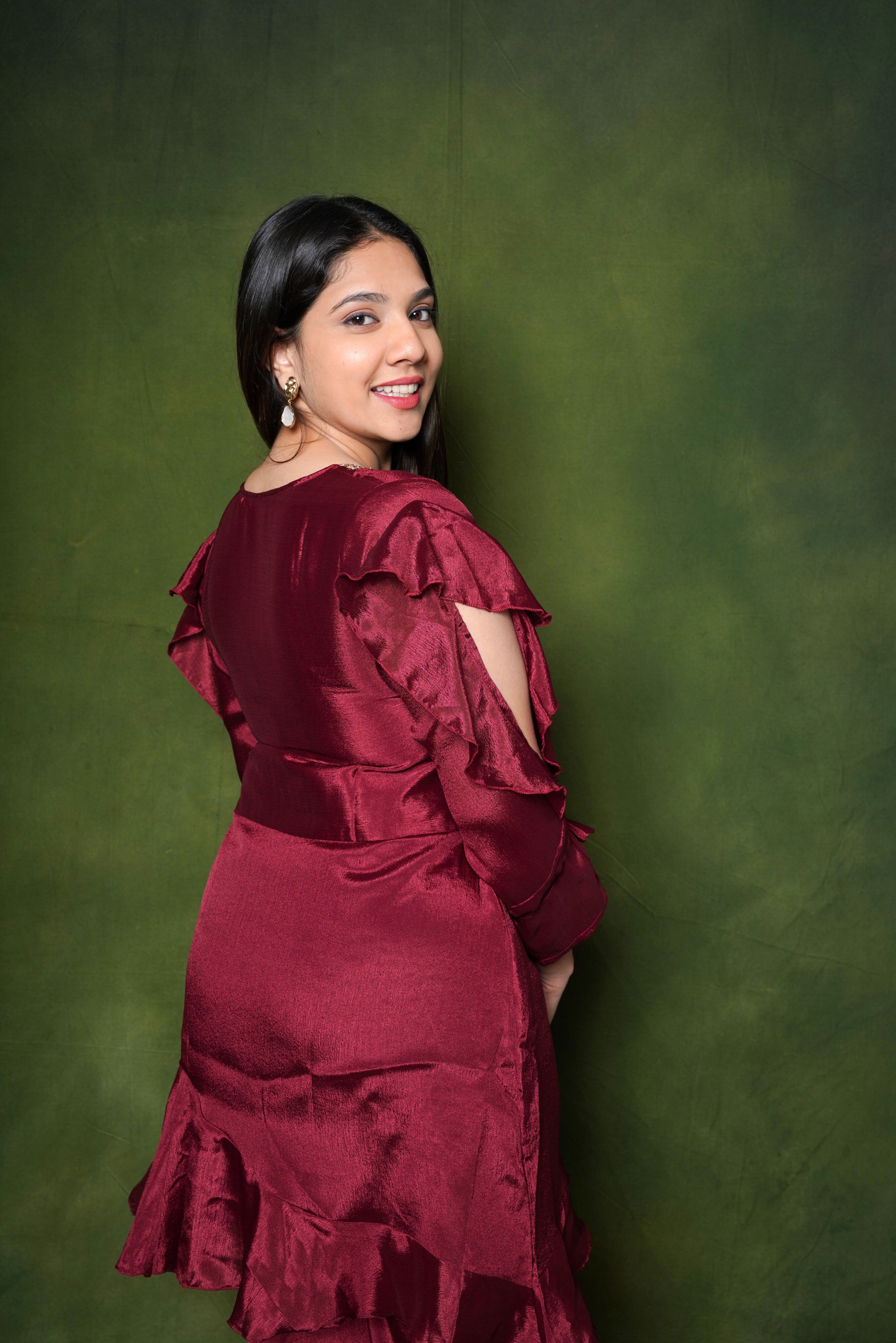Brick Red Embroidered Co-Ord Set RAADVI