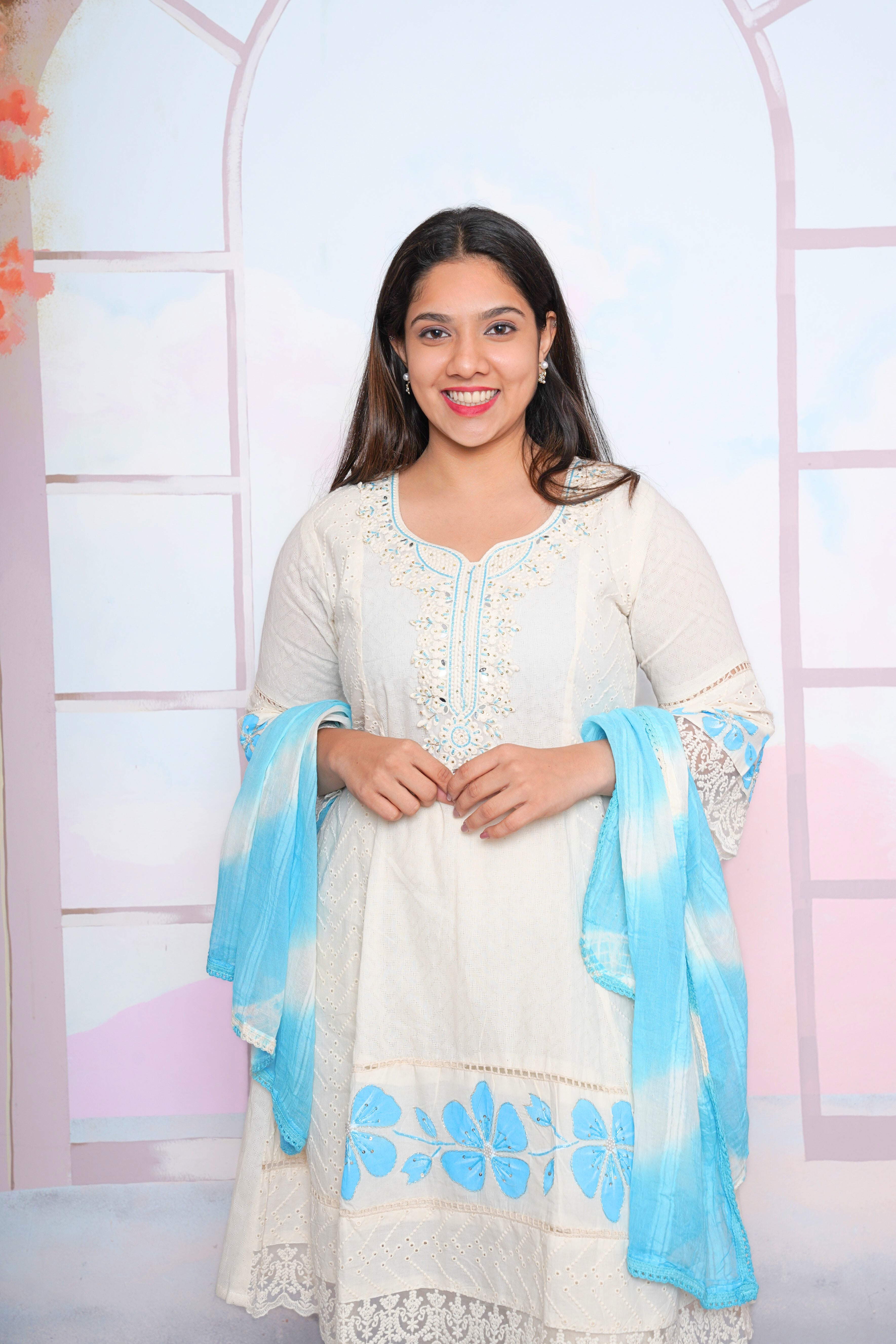 Floral Laced Pure Mul Cotton Suit RAADVI