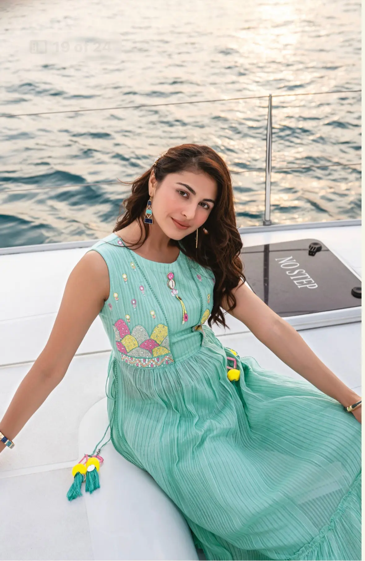 Cyan High Slit Mul Cotton Kurta Set RAADVI