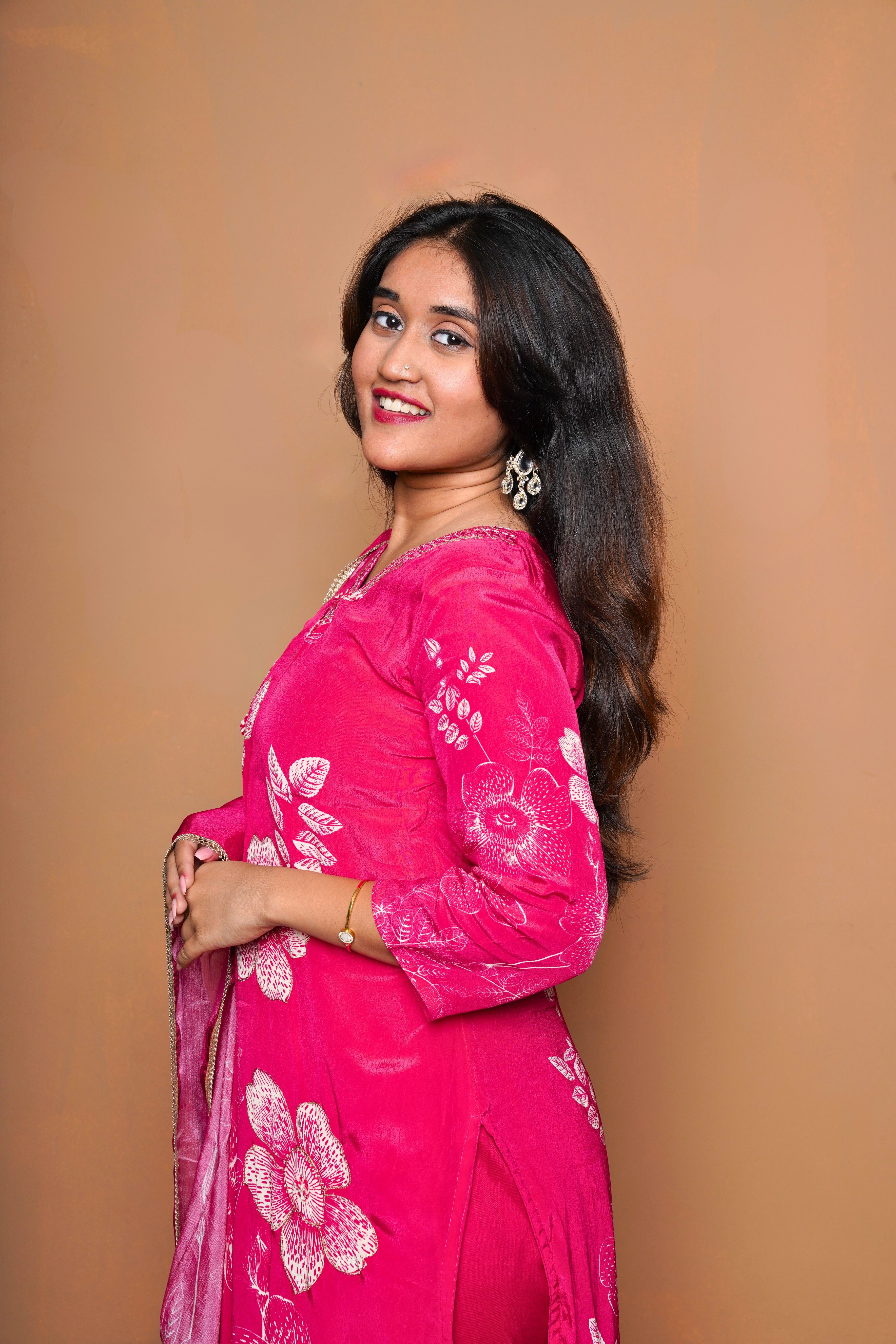 Dark Pink Embroidered Suit RAADVI