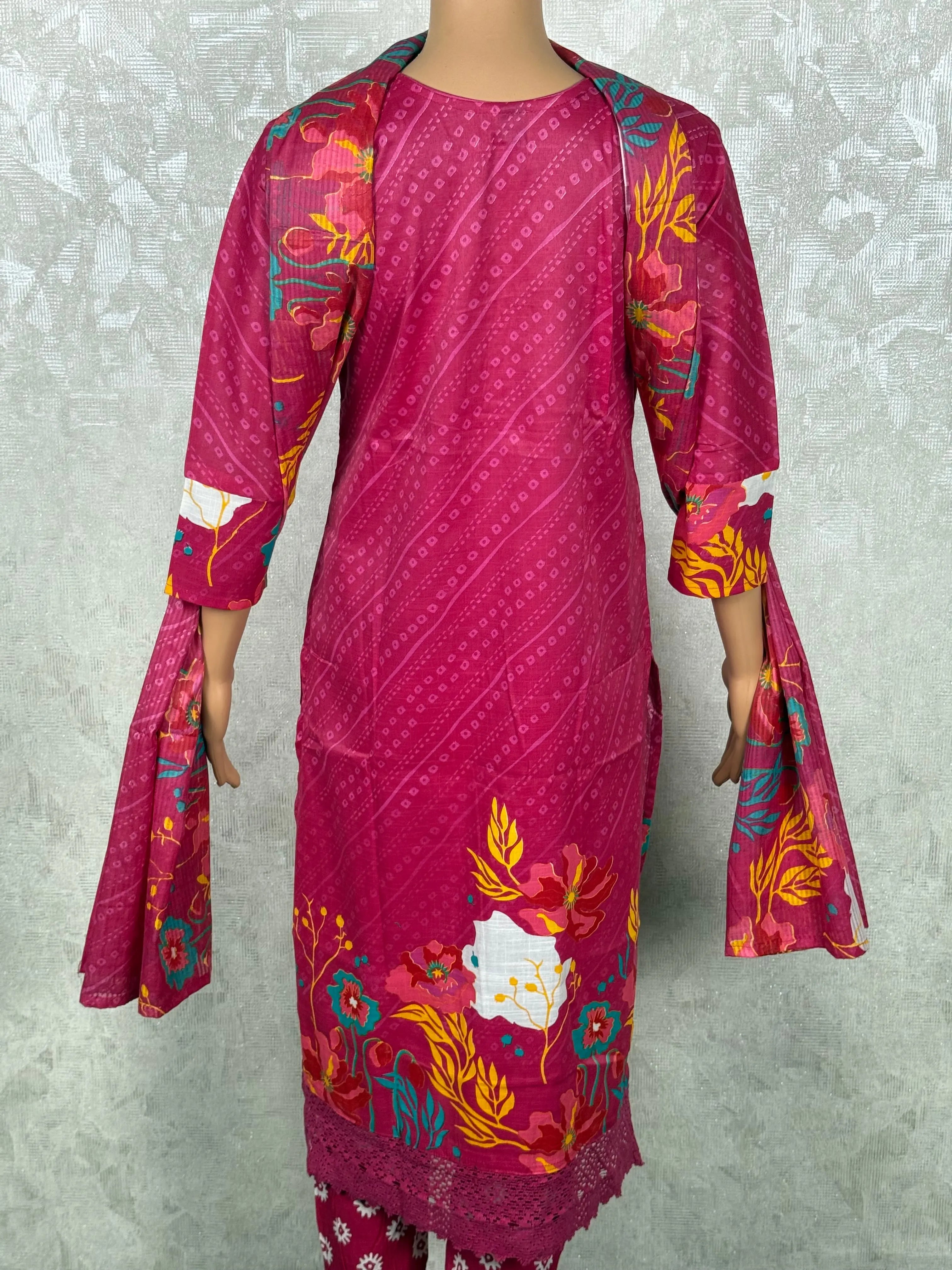Floral Pink  Cotton Suit RAADVI