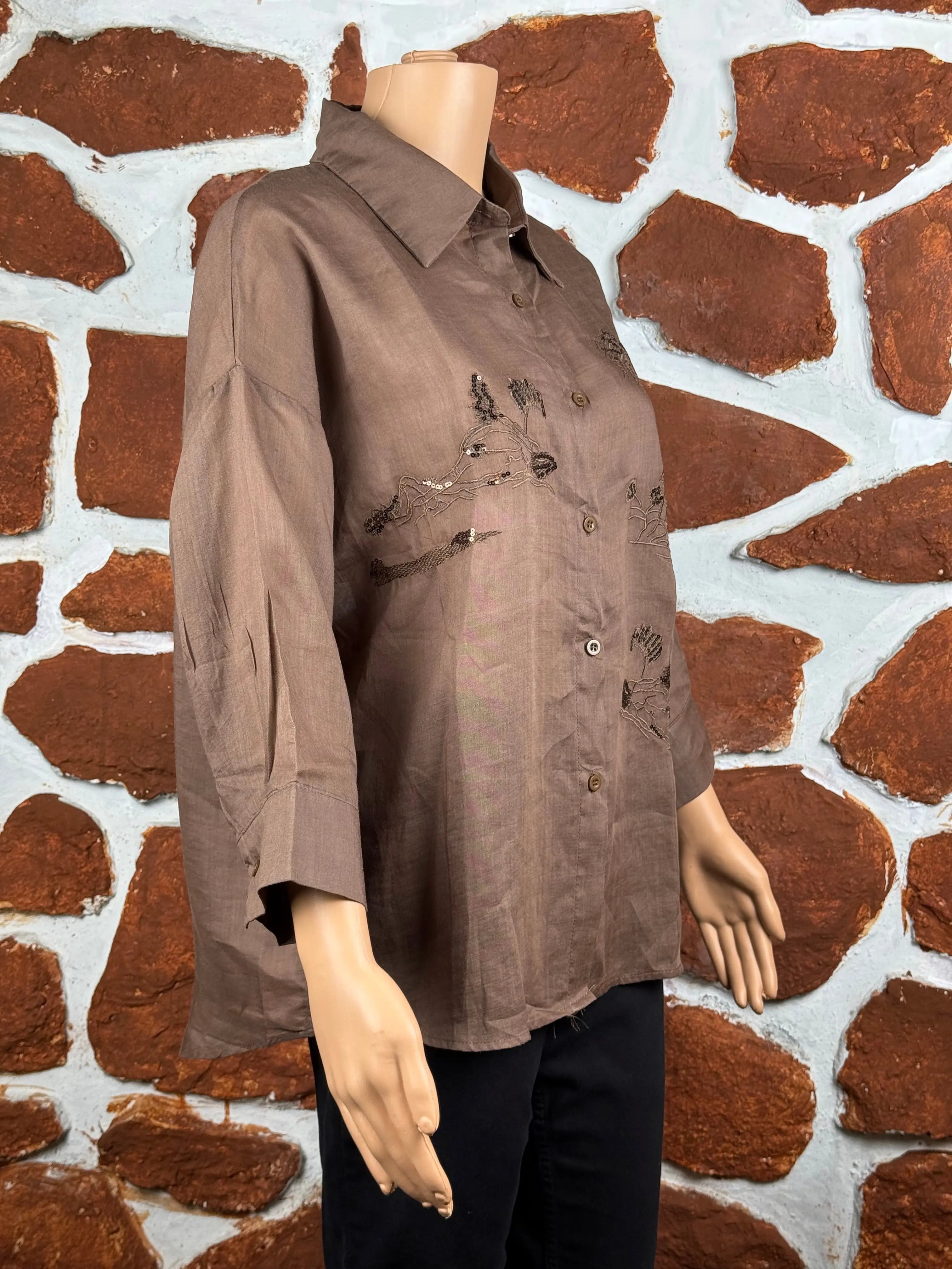 Brown Sequence Shirt RAADVI