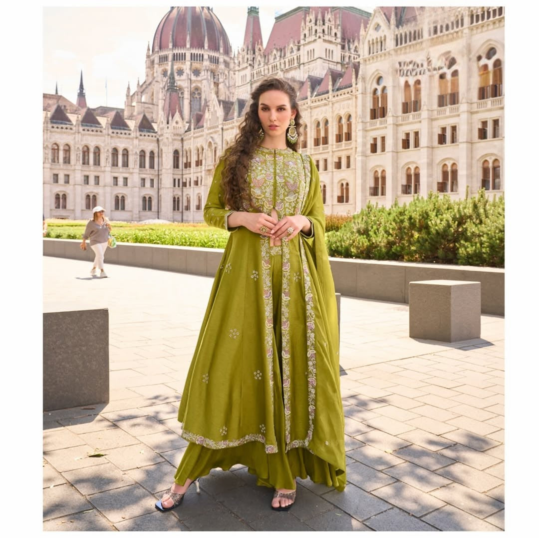 Designer Premium Silk Nayra Cut Anarkali Salwar Suit RAADVI