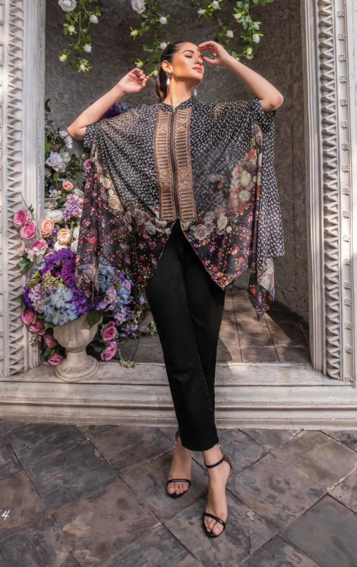 Luxury Pure Georgette Cape Co-ord Set RAADVI
