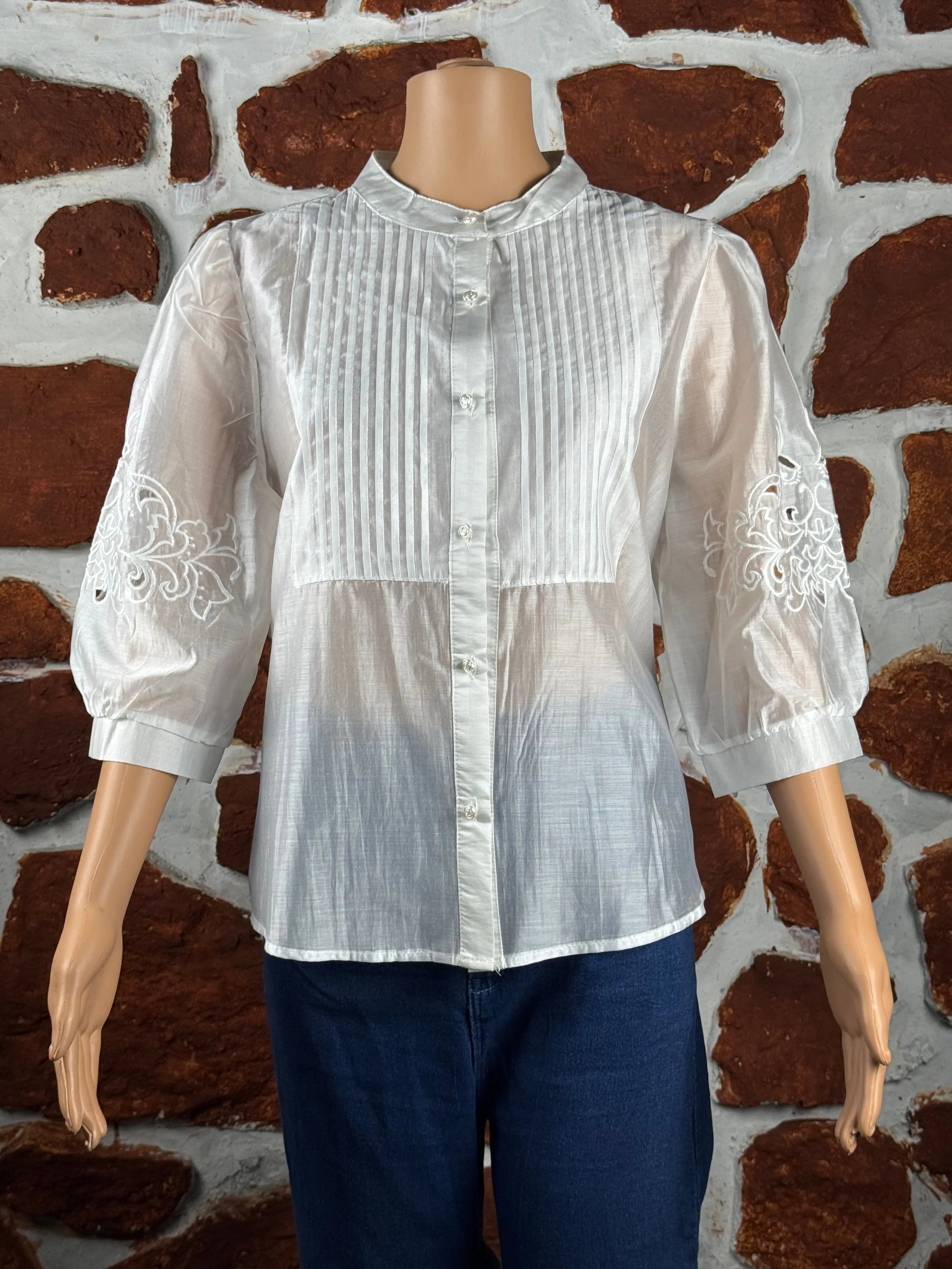 Pure Organza White Top RAADVI