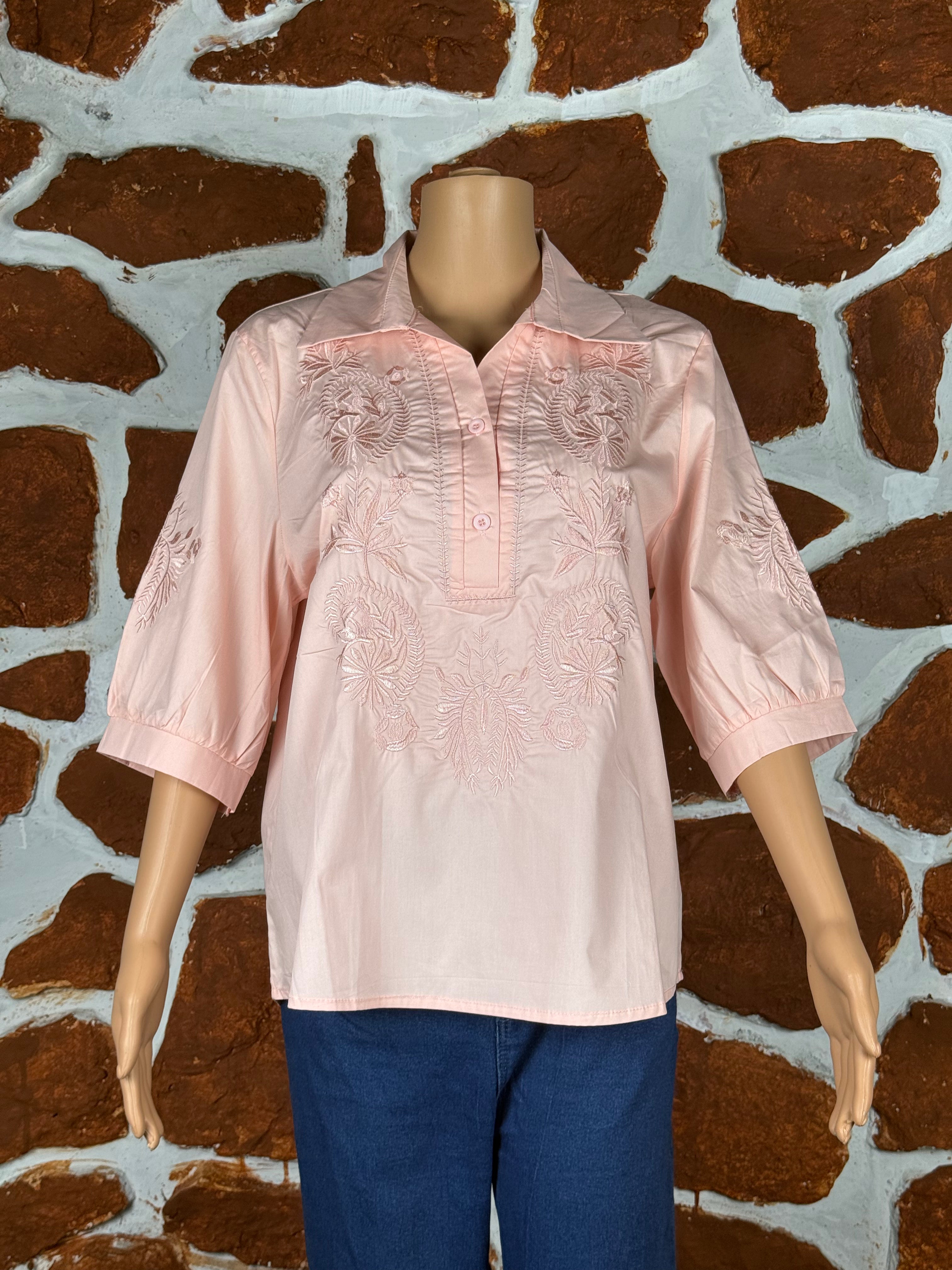 Elegant Pastel Peach Boho tunic Top RAADVI