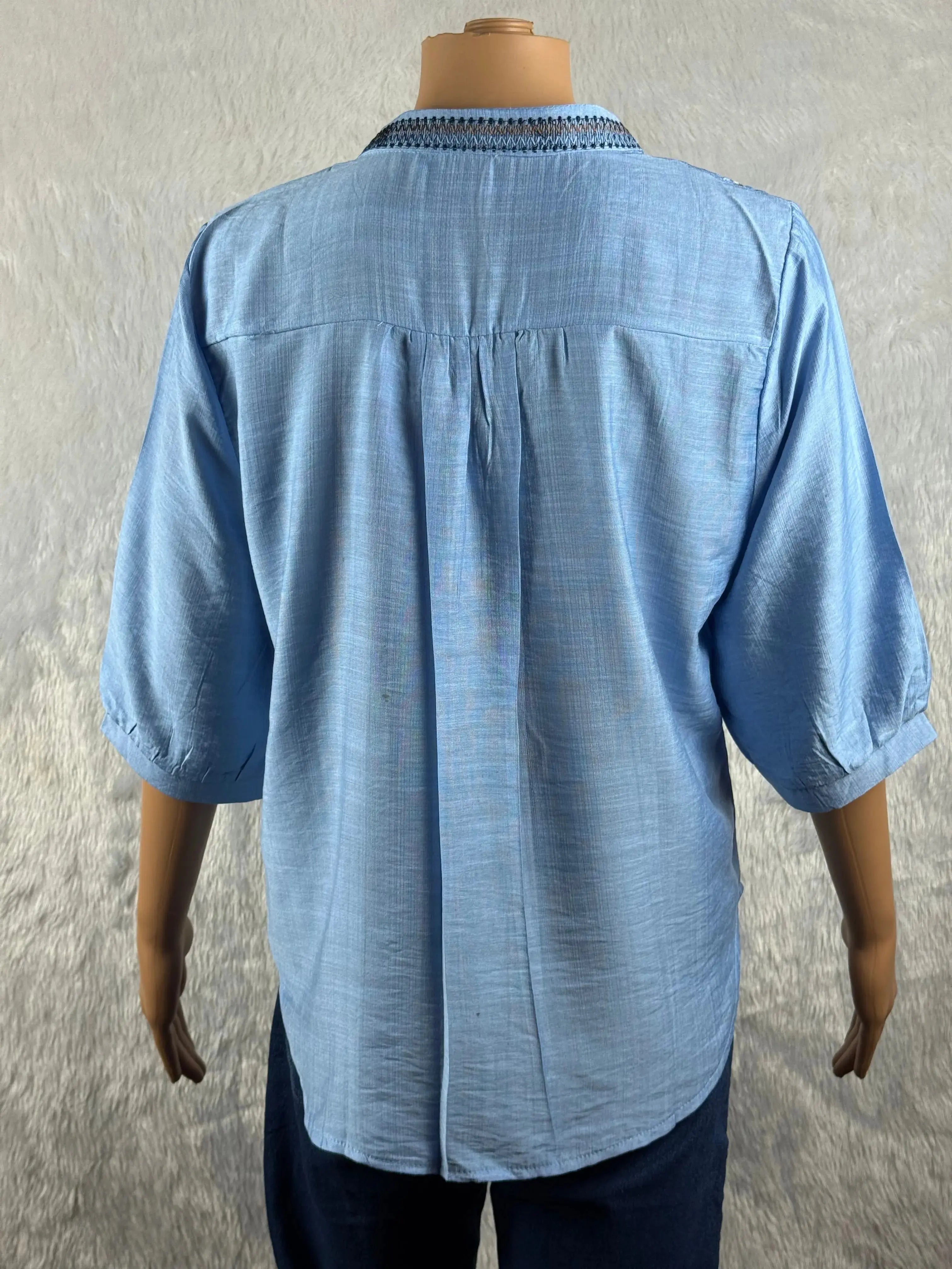 Sky Blue Embroidered  Top RAADVI