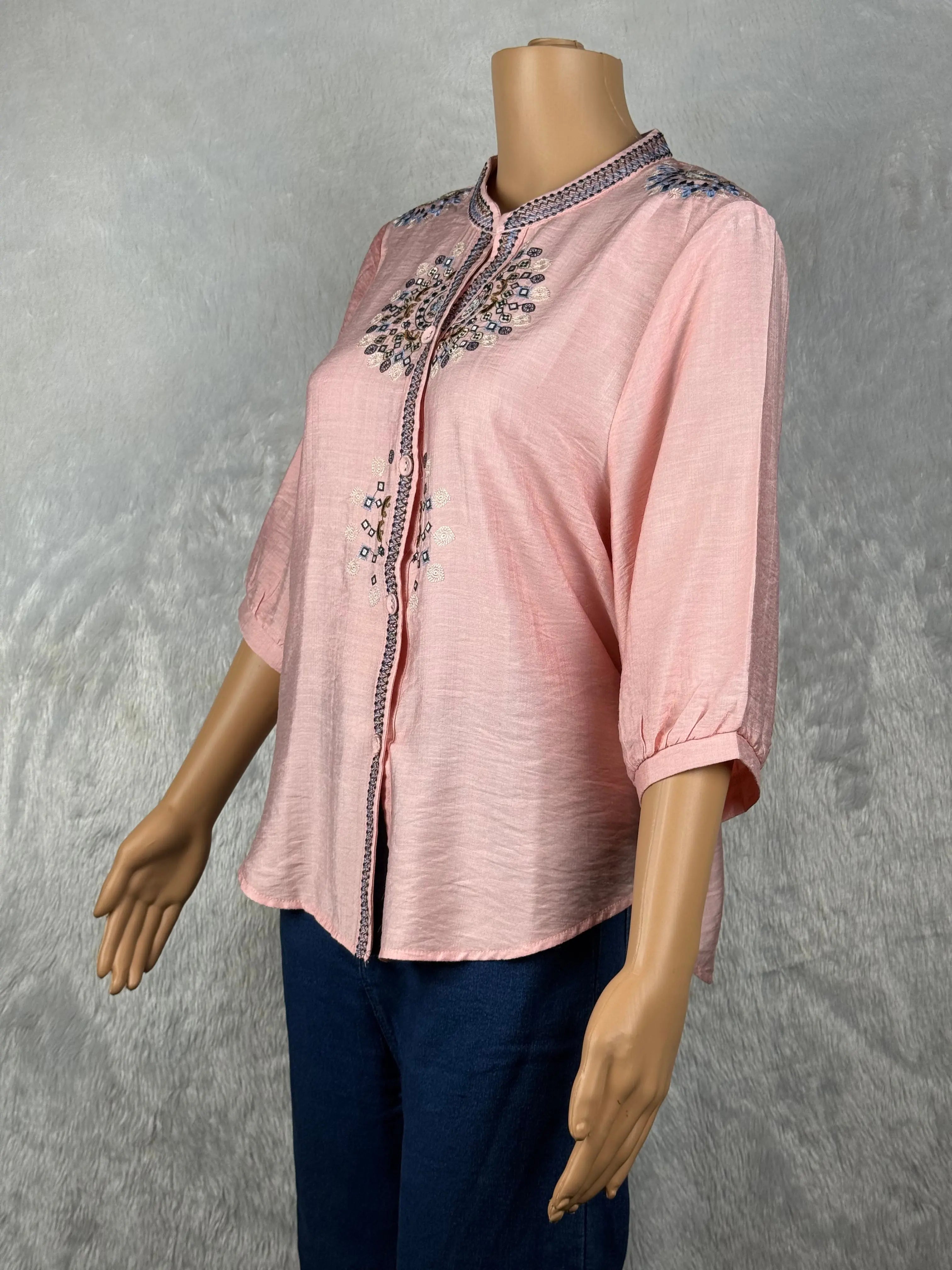 Peach Embroidered  Top RAADVI