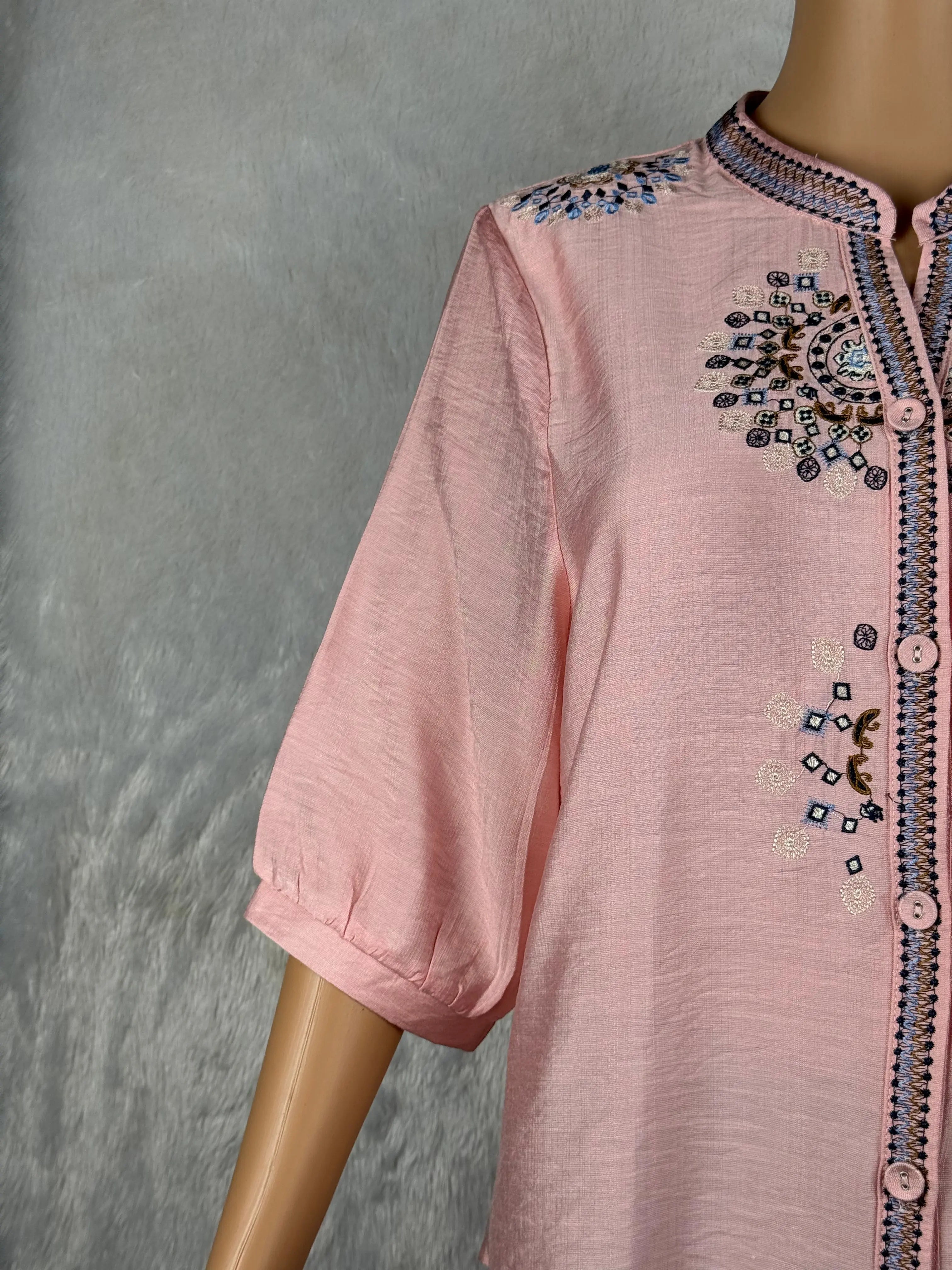 Peach Embroidered  Top RAADVI
