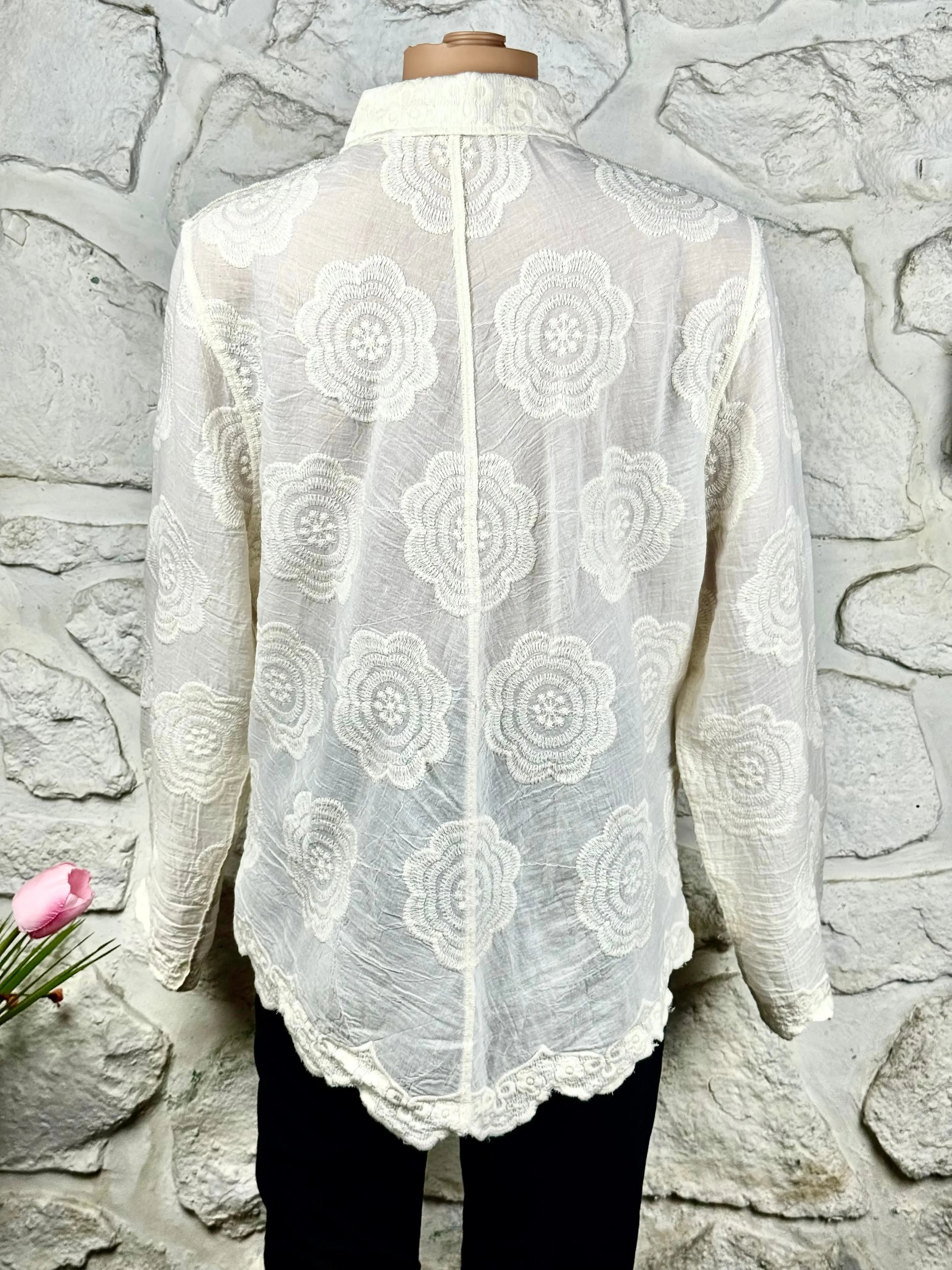 Cream Floral Shirt RAADVI