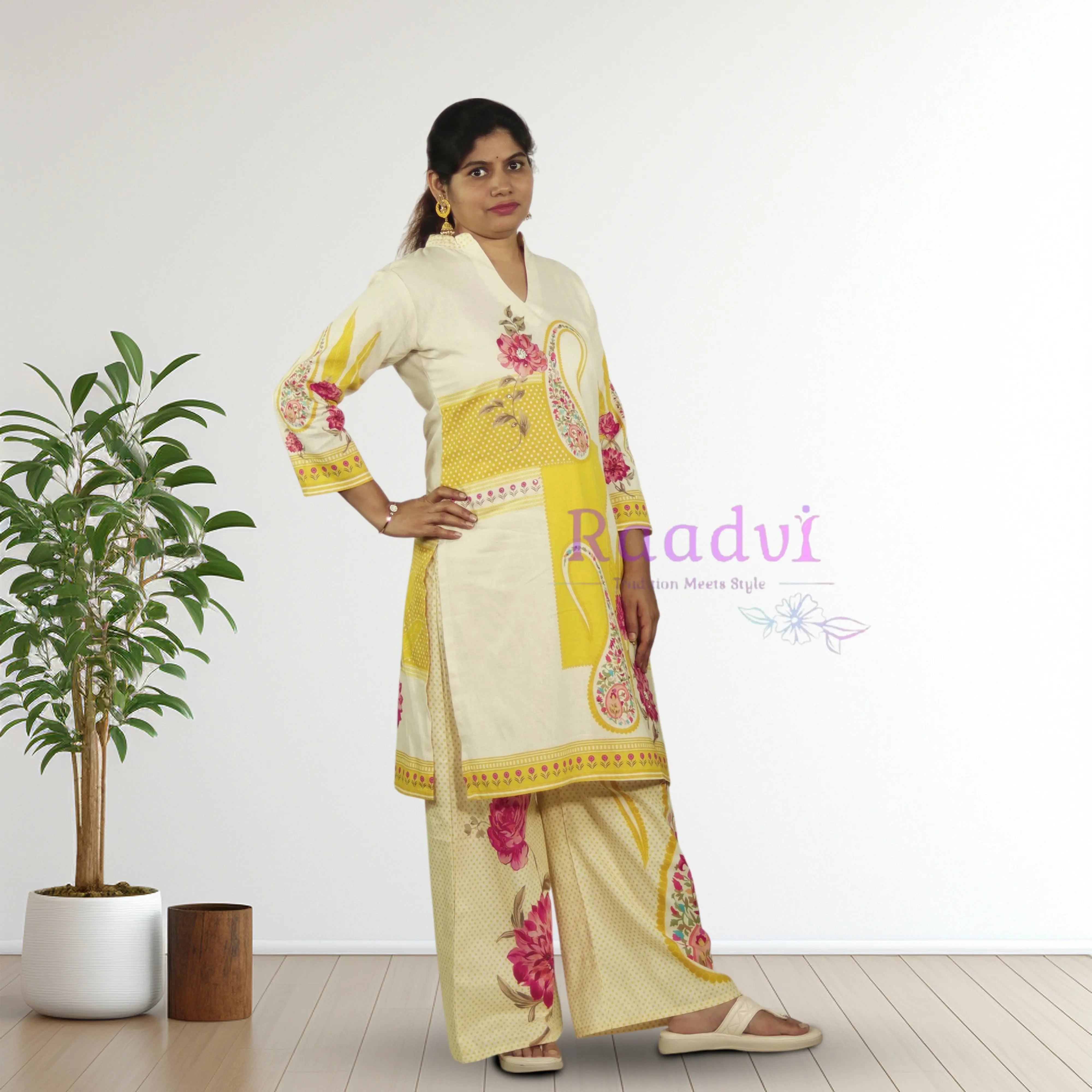 Sunlit Bloom Kurta Set RAADVI
