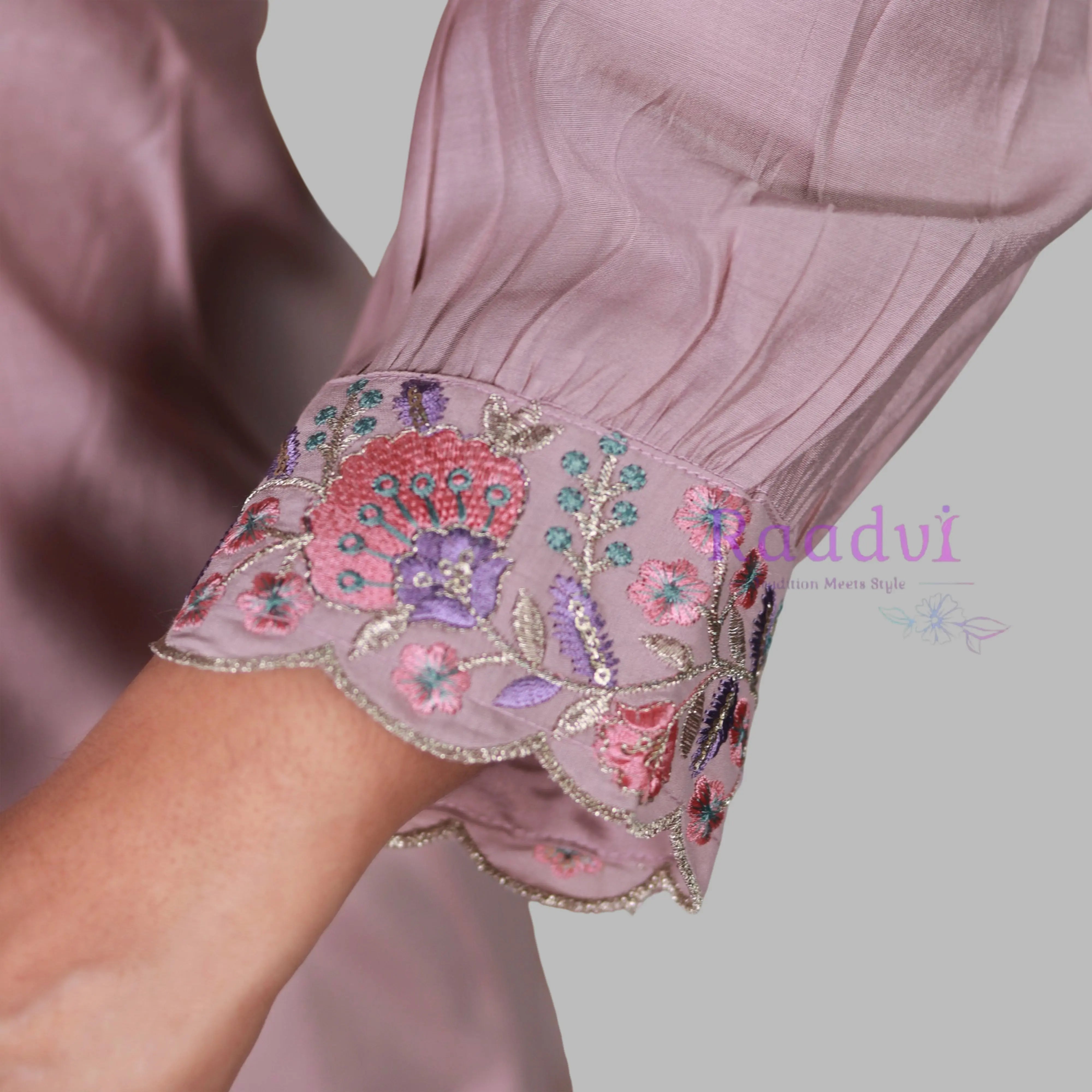 Beige Rayon Silk Co-ord Set RAADVI