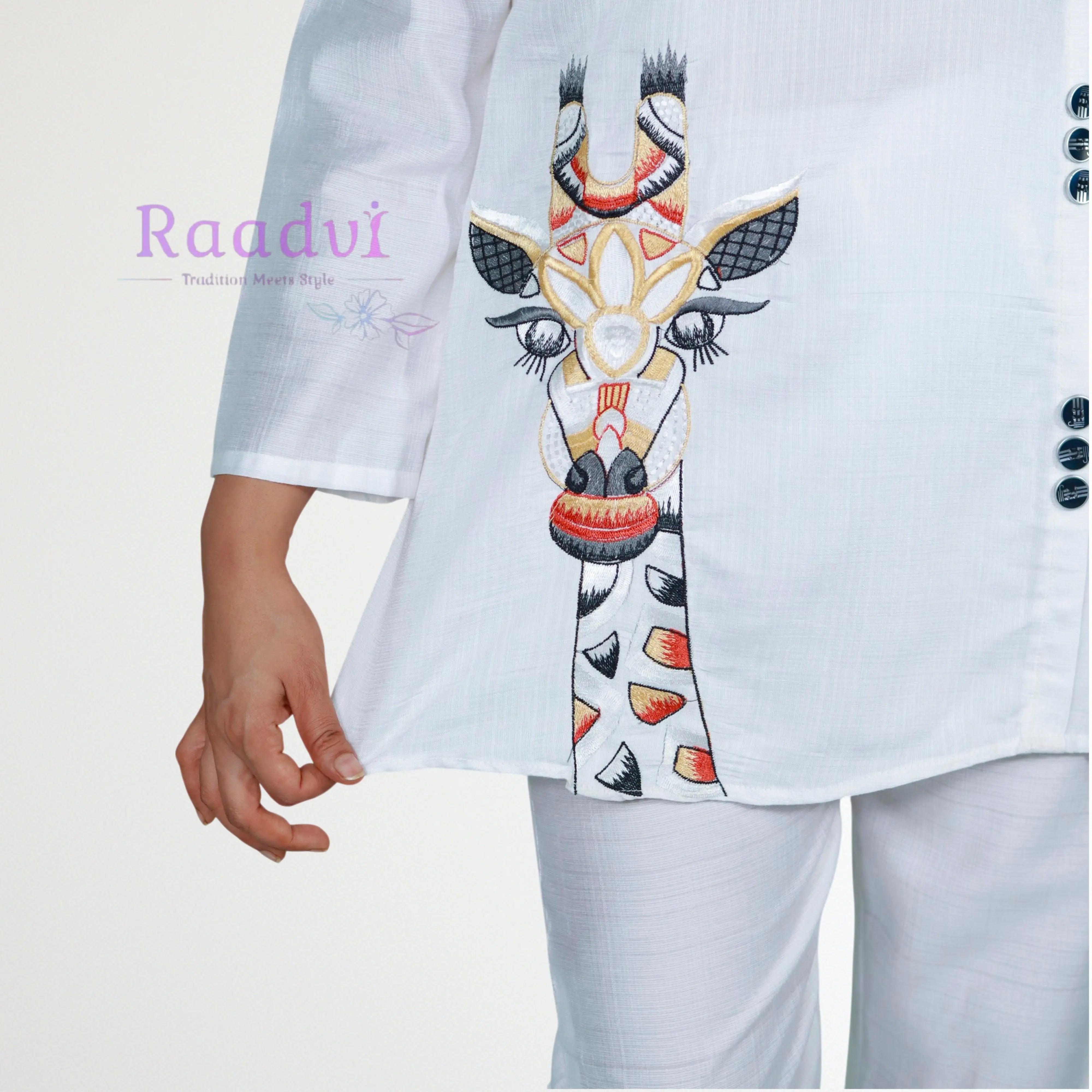 Giraffe Muslin Cotton Co-Ord Set RAADVI